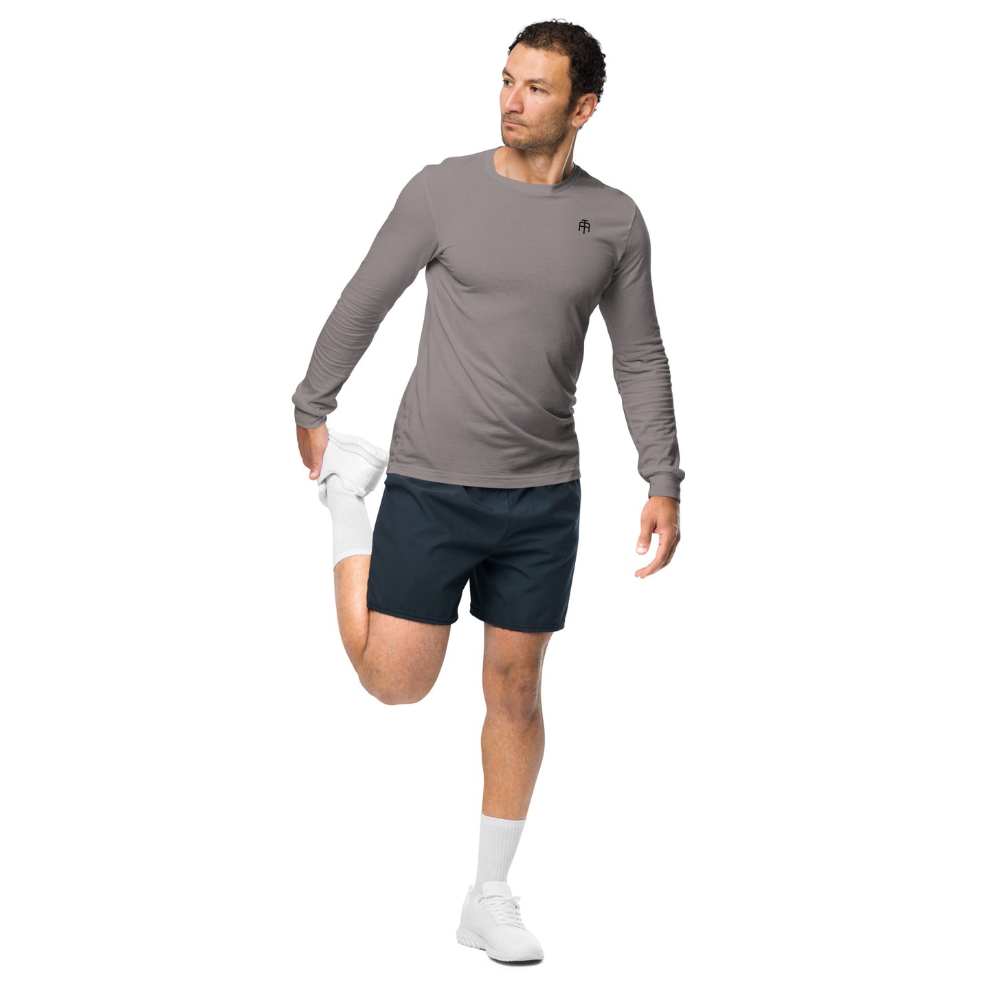 Versatile long sleeve tee that is made of airlume combed ring-spun cotton t-shirt by An Athlete Trains