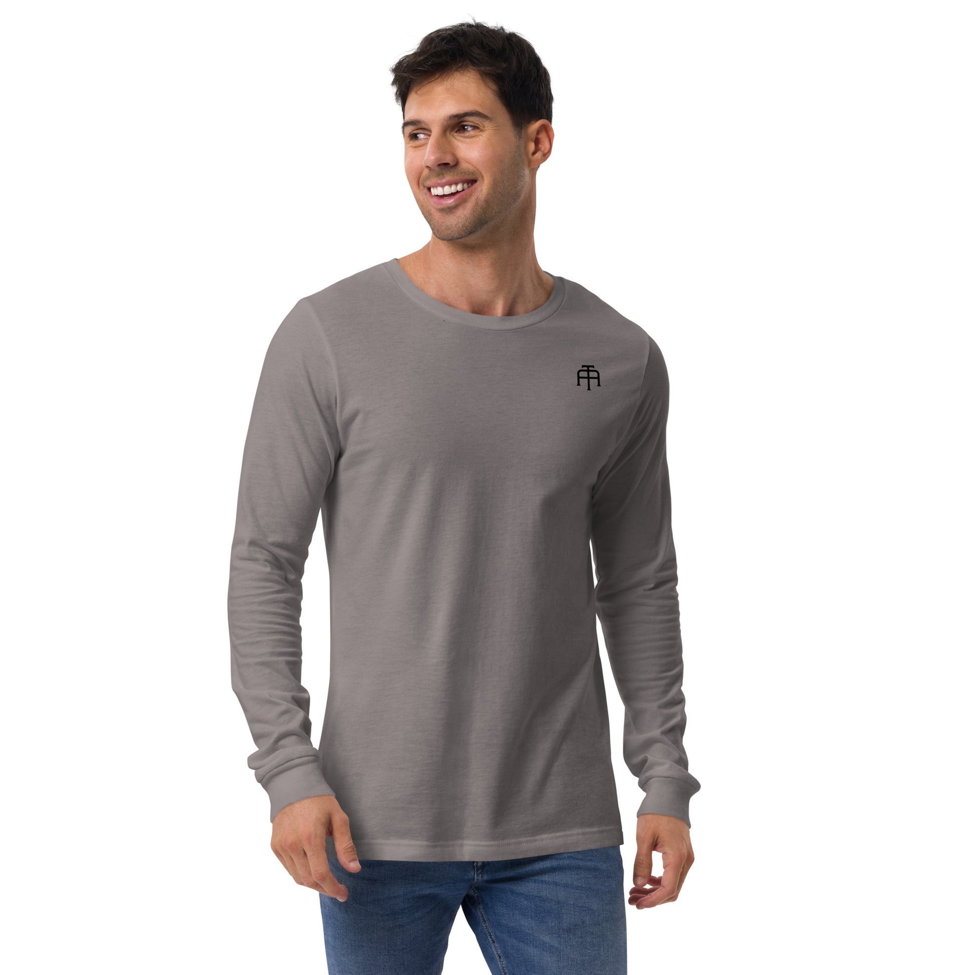 Versatile long sleeve tee that is made of airlume combed ring-spun cotton t-shirt by An Athlete Trains