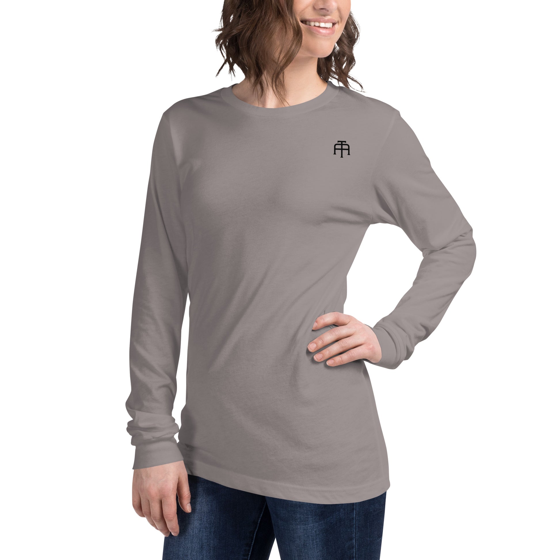 Versatile long sleeve tee that is made of airlume combed ring-spun cotton t-shirt by An Athlete Trains