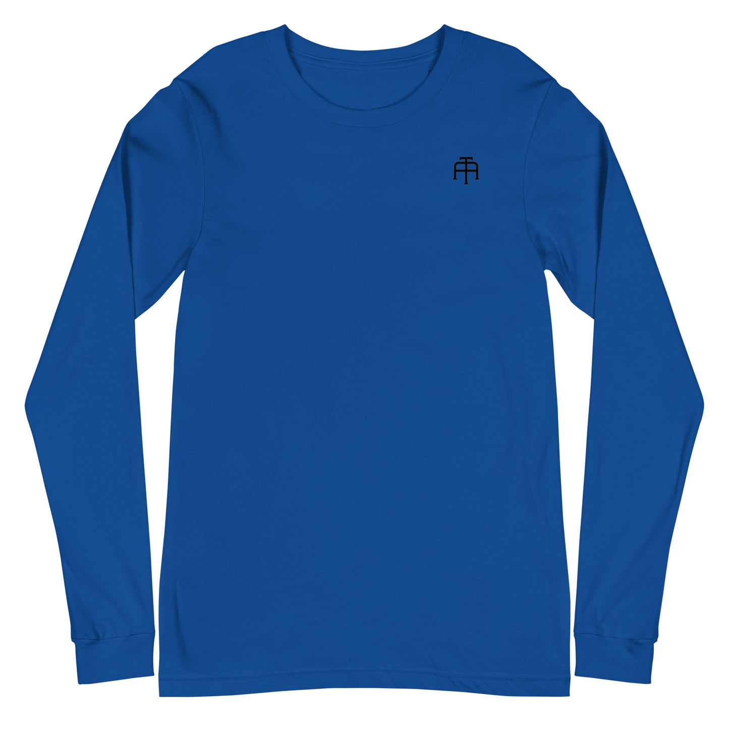 Versatile long sleeve tee that is made of airlume combed ring-spun cotton t-shirt in royal blue by An Athlete Trains