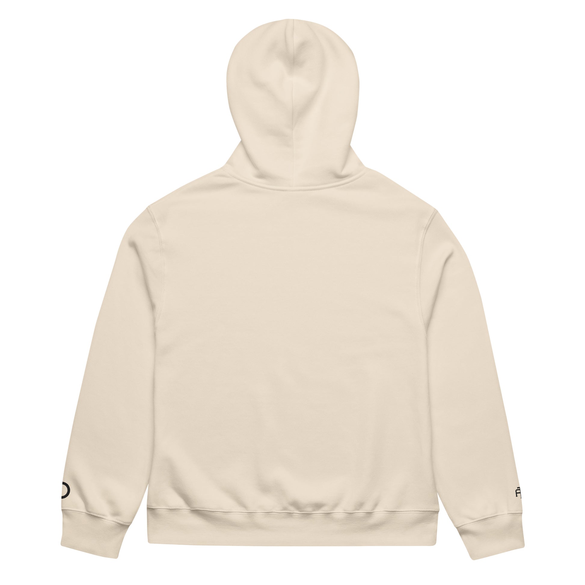 Oversized ultra soft brushed fleece heavyweight 10 oz hoodie in dust color with black switch\off and logo embroidery - An Athlete Trains.