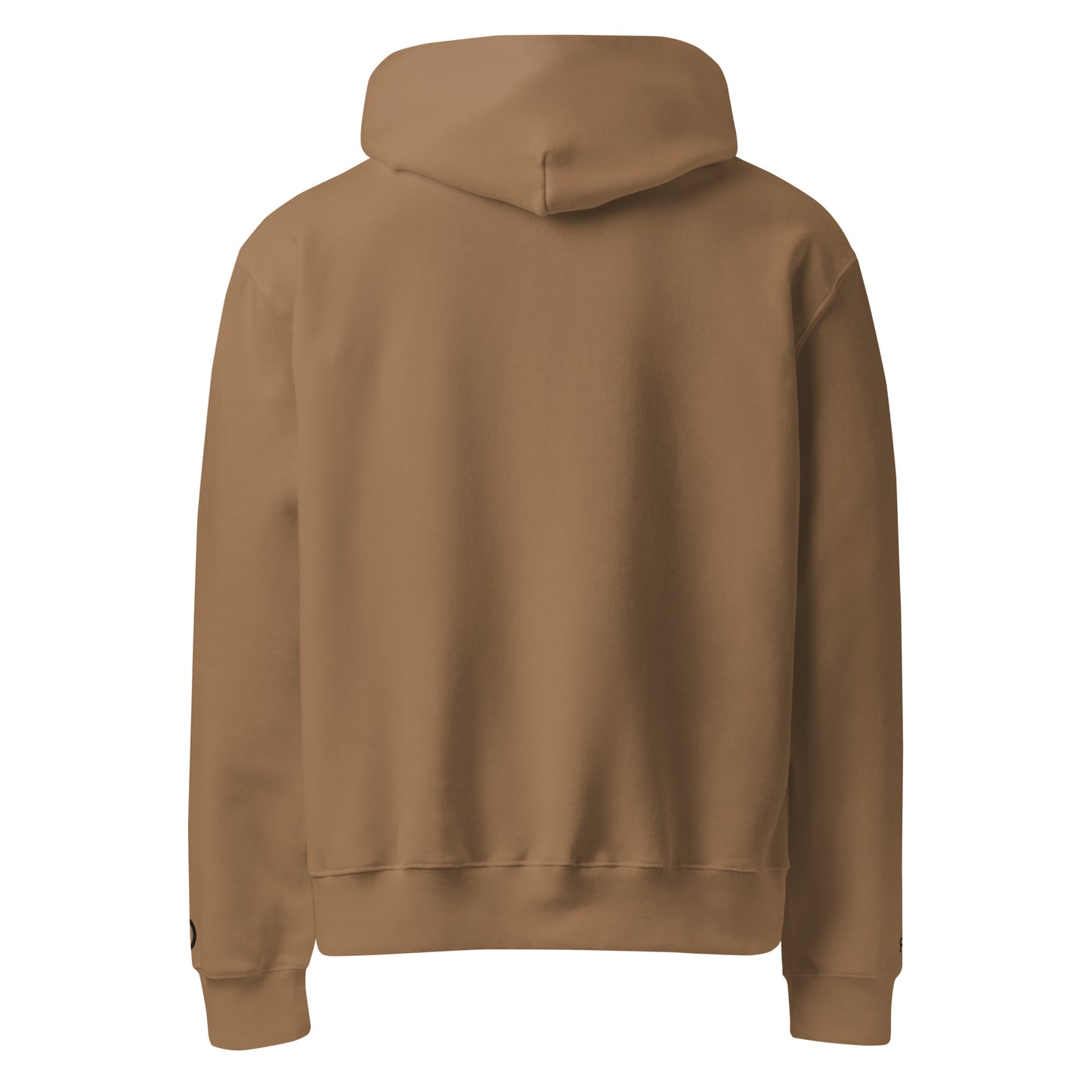 Oversized ultra soft brushed fleece heavyweight 10 oz hoodie in vintage brown with black switch\off and logo embroidery - An Athlete Trains.
