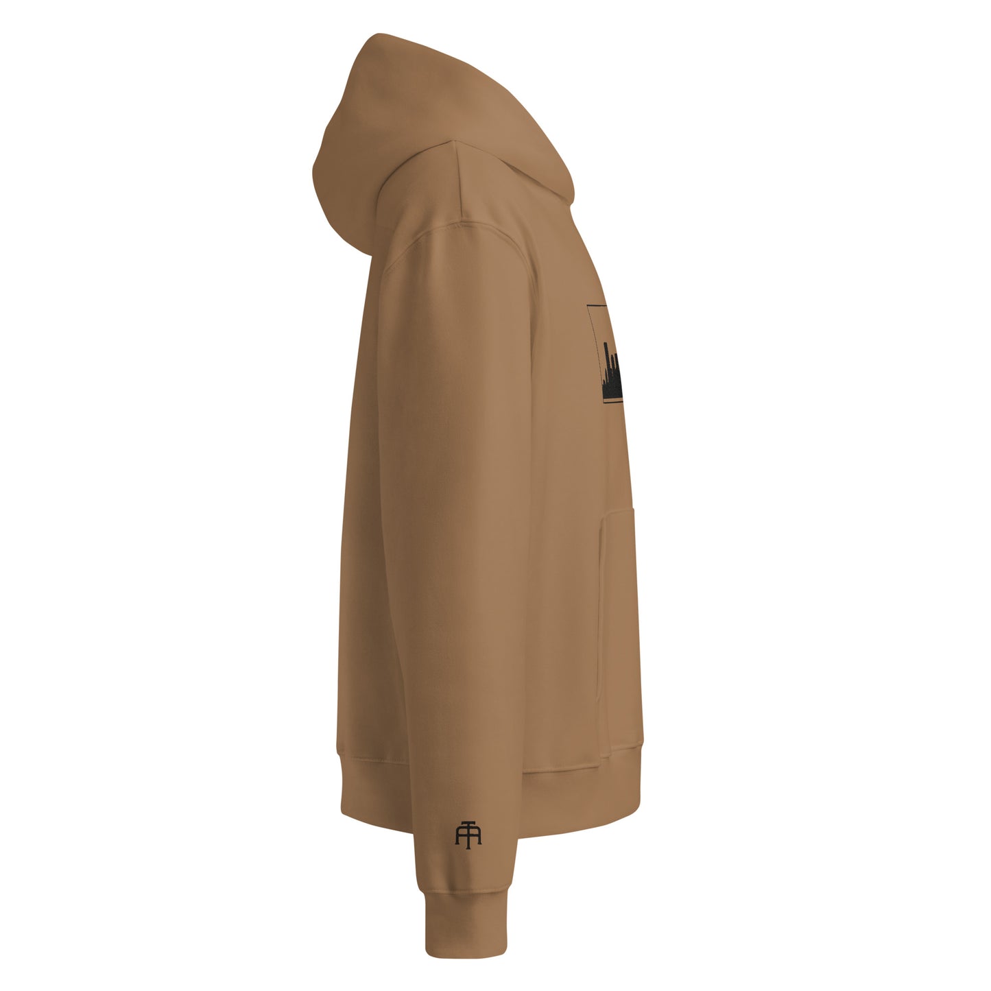 Vintage brown St. Louis Edition oversized heavyweight hoodie featuring relaxed fit and Gateway Arch skyline embroidery | Our City | An Athlete Trains