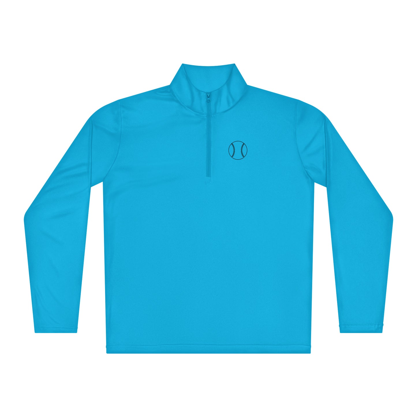 Atomic Blue Baseball Edition moisture-wicking quarter-zip with CAD-cut silhouette for diamond performance | Our Game collection | An Athlete Trains