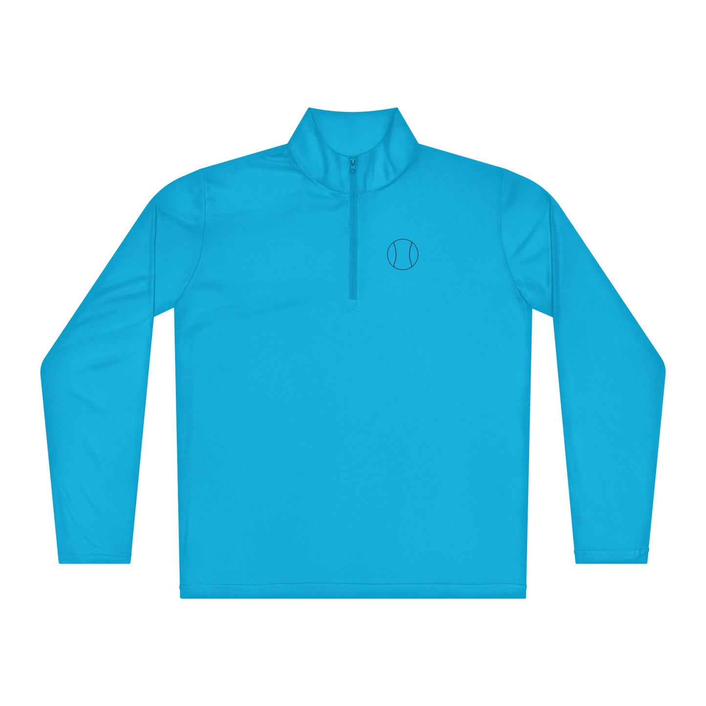 Atomic blue Tennis Edition lightweight quarter-zip with athletic taper and moisture-wicking interlock fabric | Our Game | An Athlete Trains