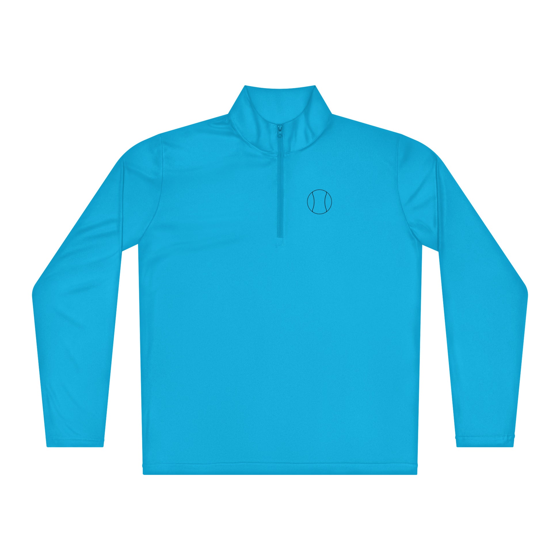 Atomic blue Tennis Edition lightweight quarter-zip with athletic taper and moisture-wicking interlock fabric | Our Game | An Athlete Trains