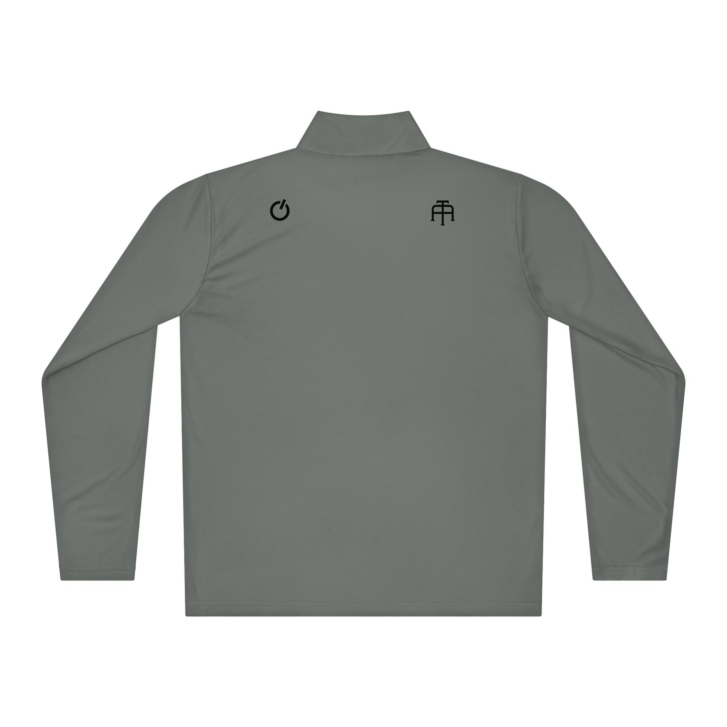 Gray Tennis Edition lightweight quarter-zip with athletic taper and moisture-wicking interlock fabric | Our Game | An Athlete Trains