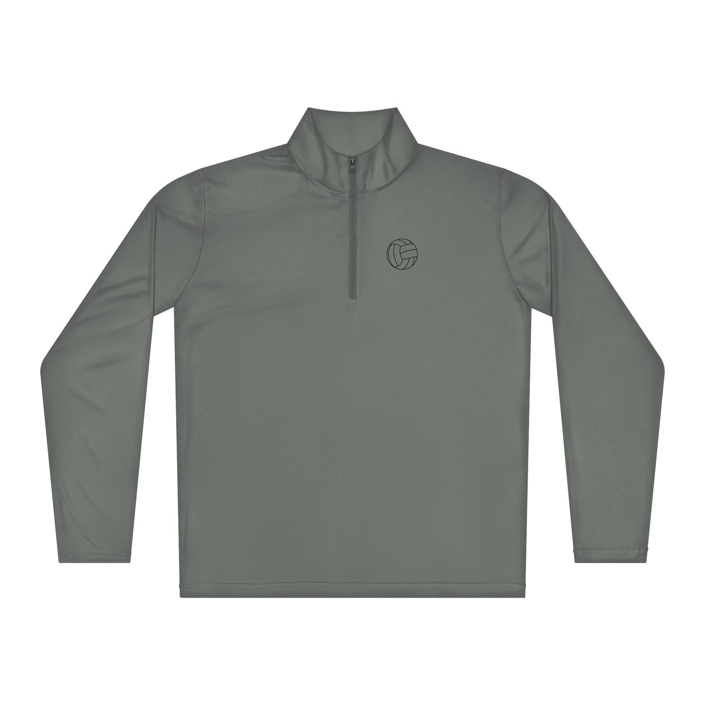 Gray Volleyball Edition performance quarter-zip designed for vertical movement and snag-resistance | Our Game | An Athlete Trains