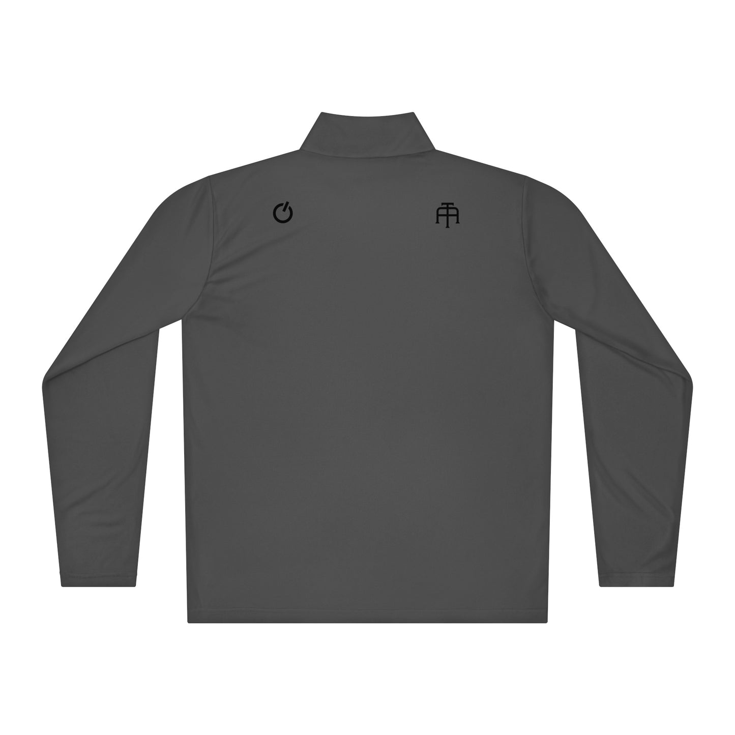 Dark gray Tennis Edition lightweight quarter-zip with athletic taper and moisture-wicking interlock fabric | Our Game | An Athlete Trains