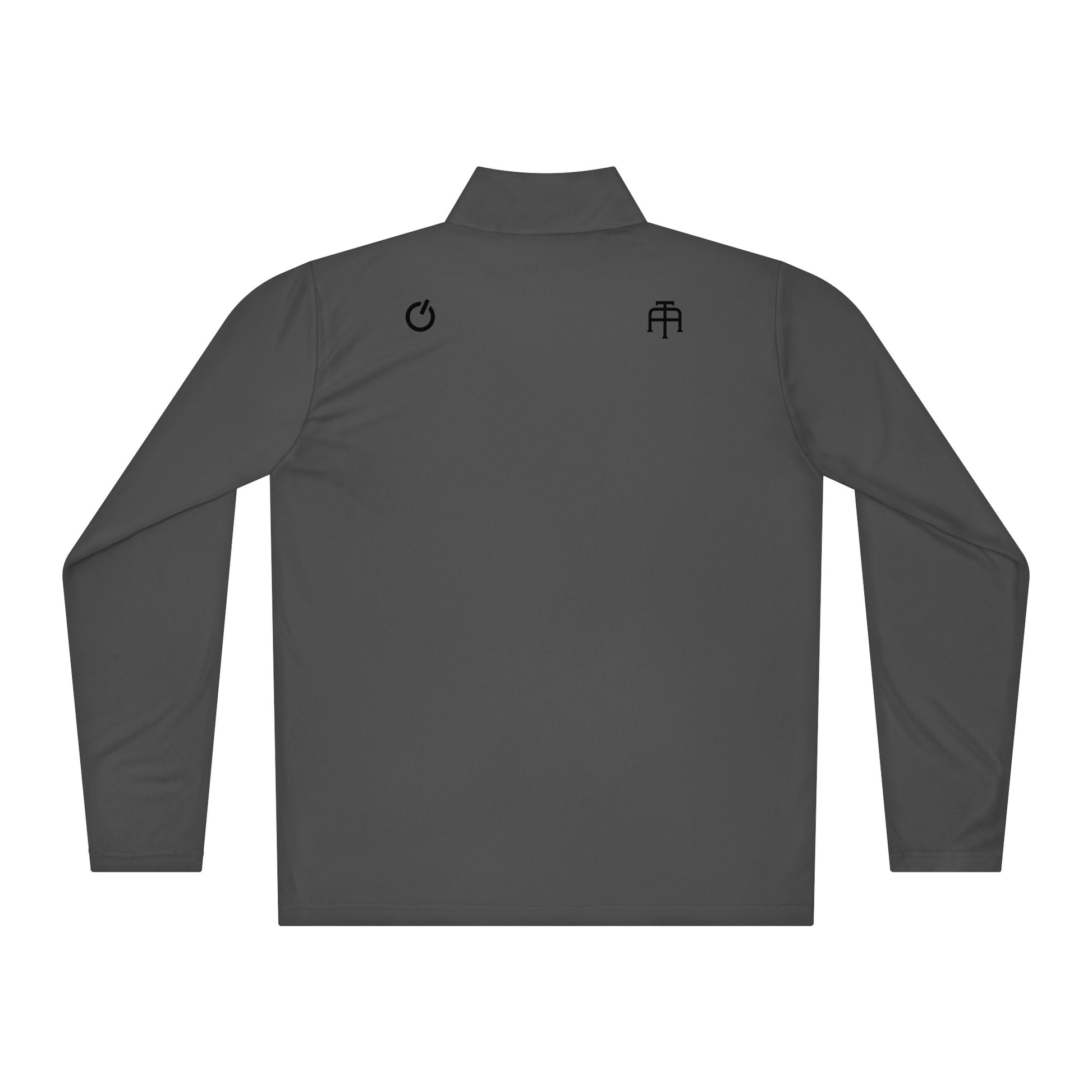 Dark gray Volleyball Edition performance quarter-zip designed for vertical movement and snag-resistance | Our Game | An Athlete Trains