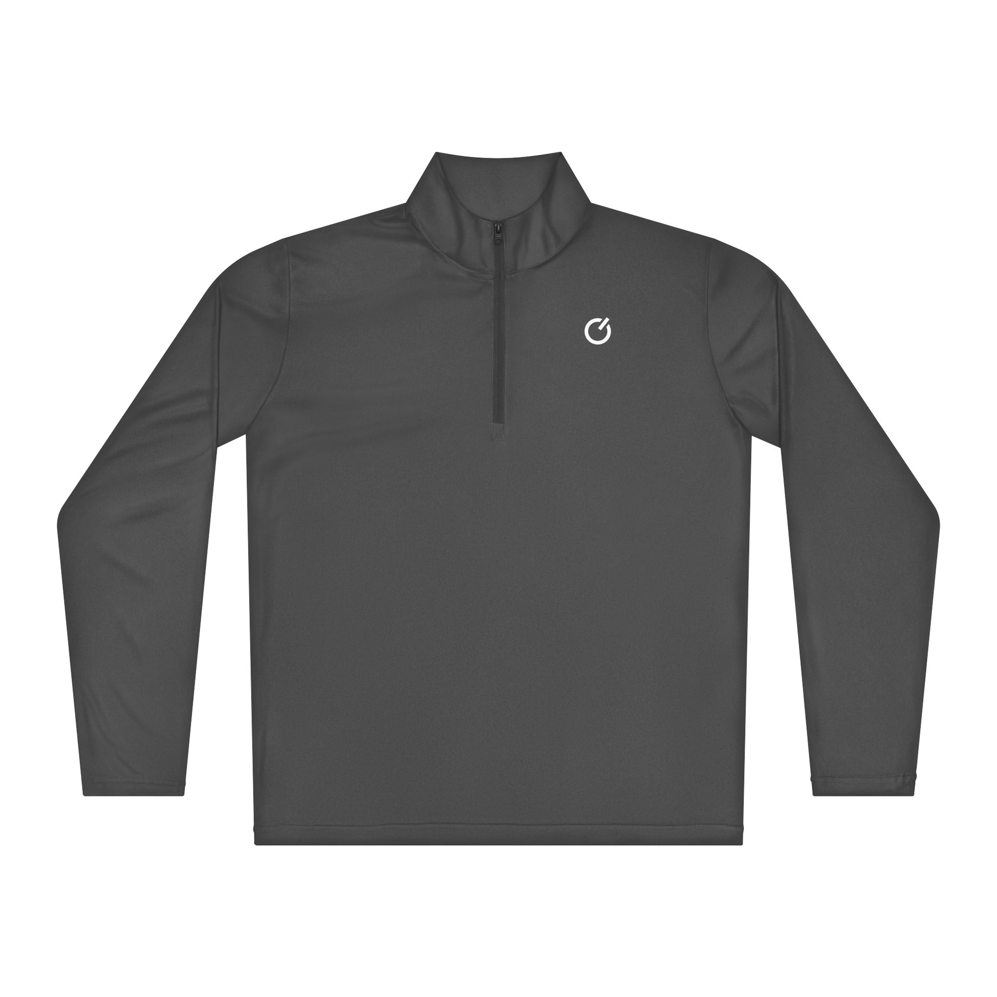 The Backbone Series lightweight quarter-zip showing the vertical 'Strive Surge Succeed' print running down the spine—technical athletic layering by An Athlete Trains