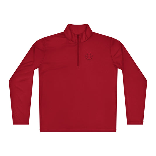 Red Basketball Edition technical quarter-zip pullover designed for court agility and heat regulation | Our Game performance wear | An Athlete Trains