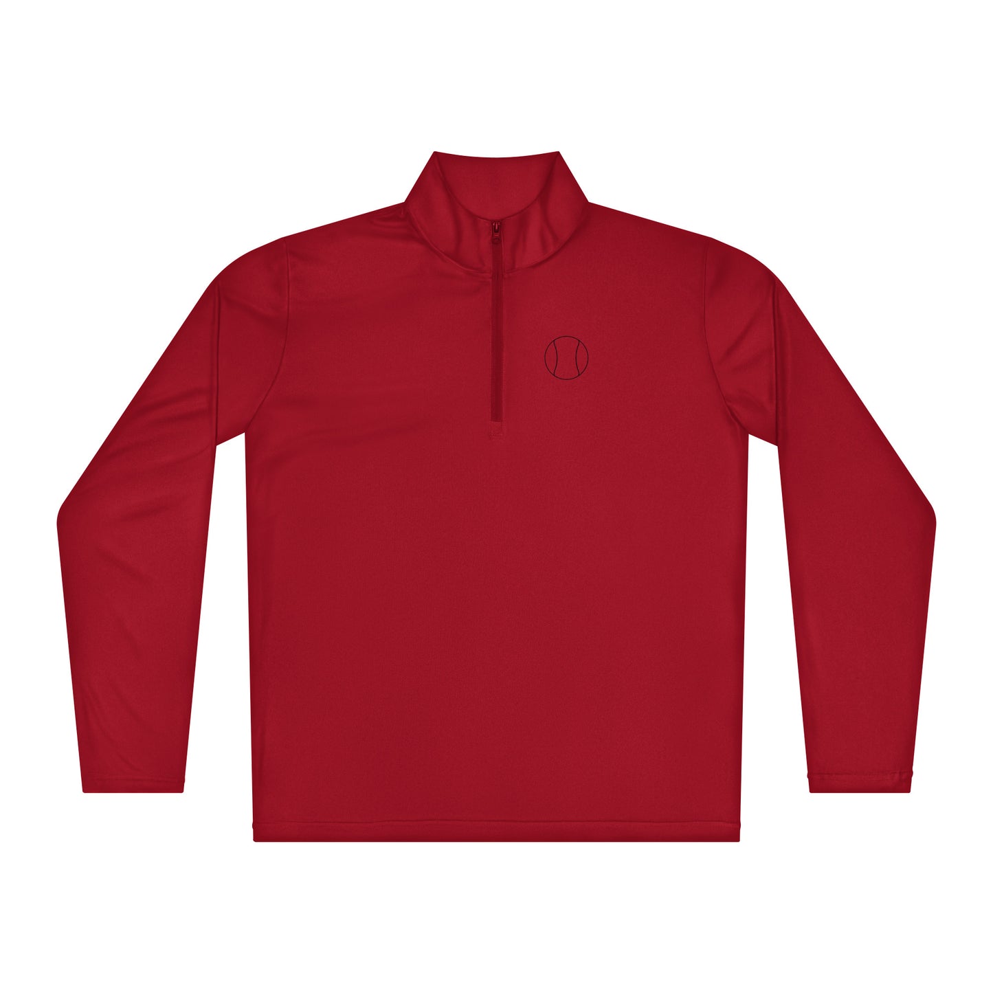 Red Tennis Edition lightweight quarter-zip with athletic taper and moisture-wicking interlock fabric | Our Game | An Athlete Trains