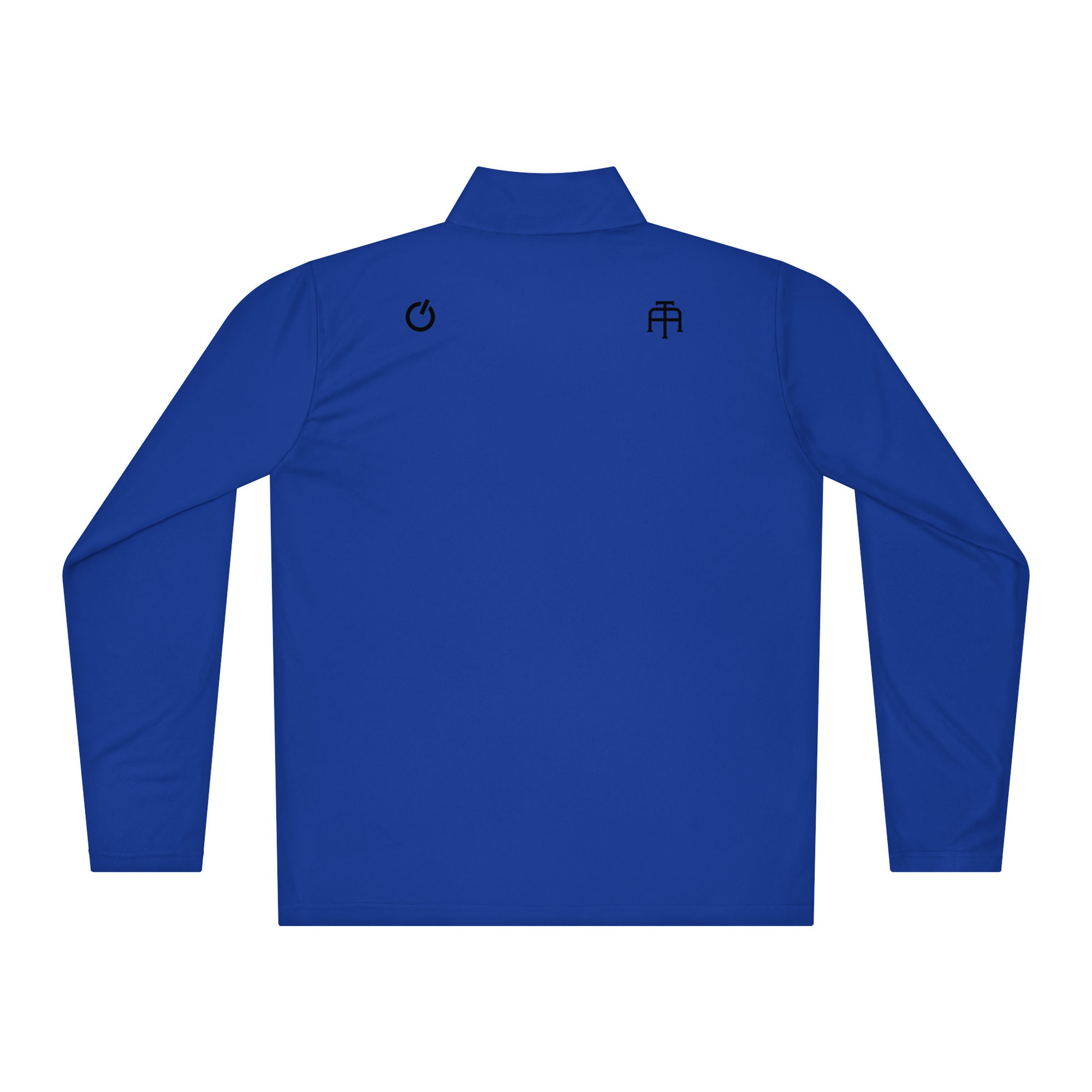Royal blue Tennis Edition lightweight quarter-zip with athletic taper and moisture-wicking interlock fabric | Our Game | An Athlete Trains