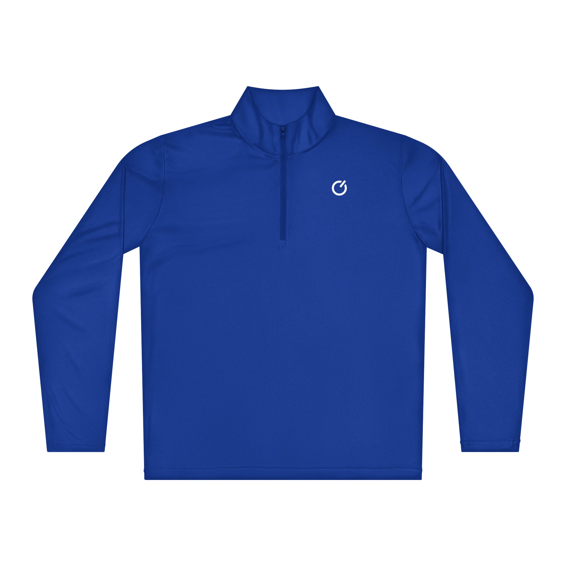 Back view of the Backbone Series lightweight quarter-zip showing the vertical 'Rooted Resilient Relentless' print running down the spine—technical athletic layering by An Athlete Trains