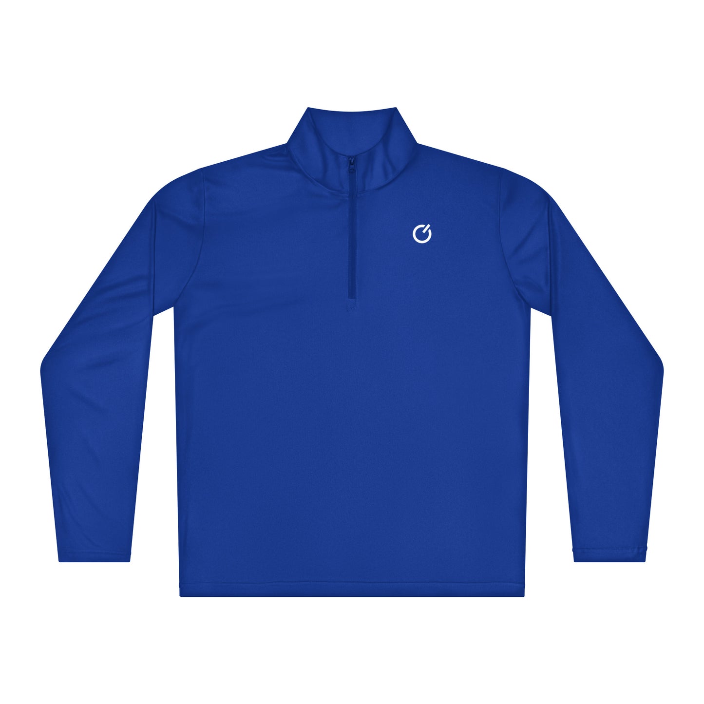 The Backbone Series lightweight quarter-zip showing the vertical 'Conqueror Champion Lion' print running down the spine—technical athletic layering by An Athlete Trains