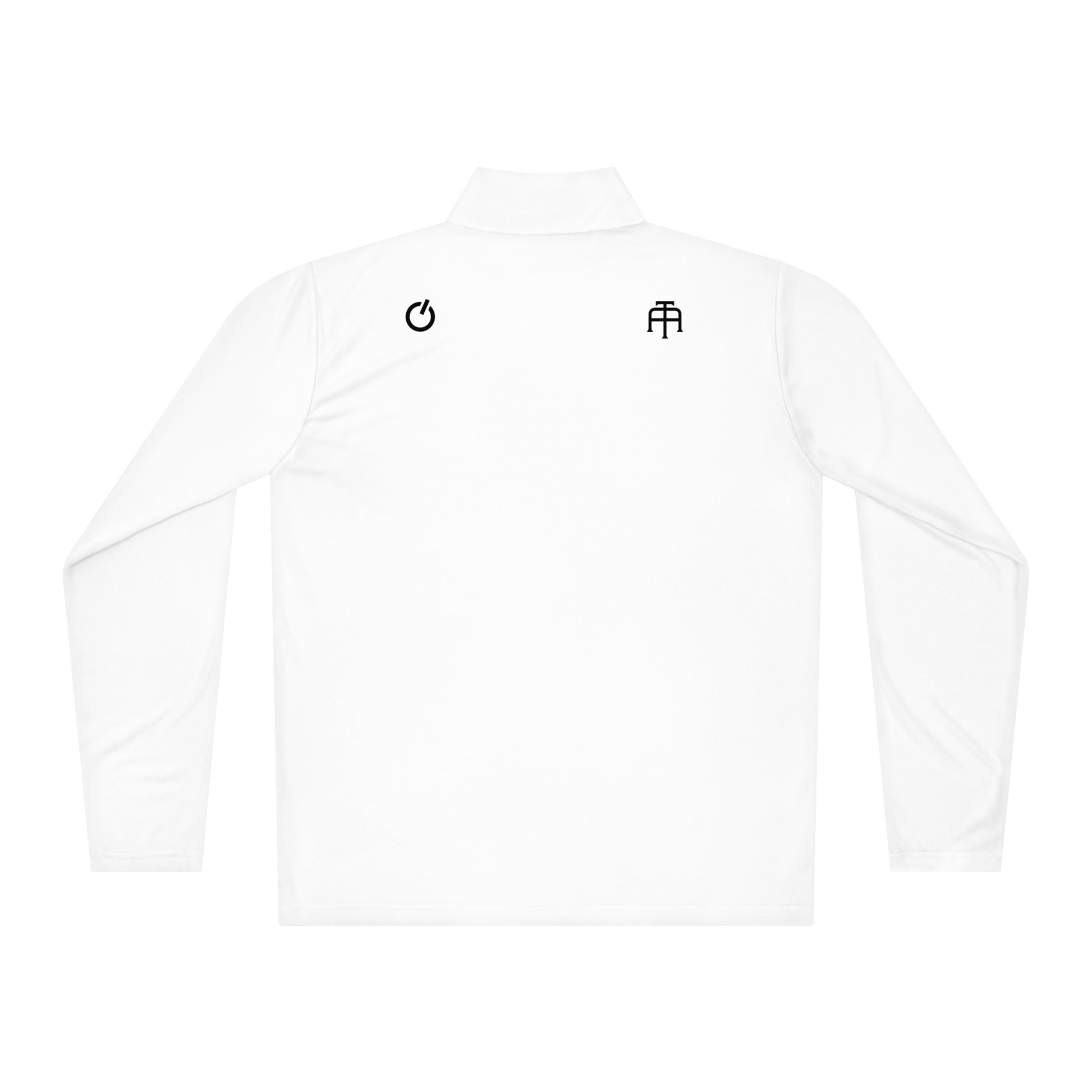 White Football Edition 3.8 oz lightweight quarter-zip training layer with cadet collar | An Athlete Trains activewear apparel | Our Game