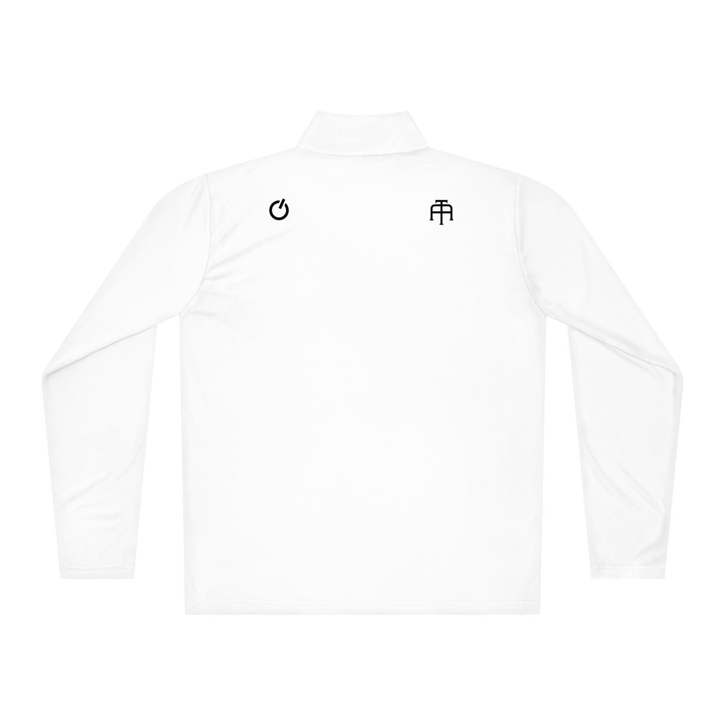 White Tennis Edition lightweight quarter-zip with athletic taper and moisture-wicking interlock fabric | Our Game | An Athlete Trains