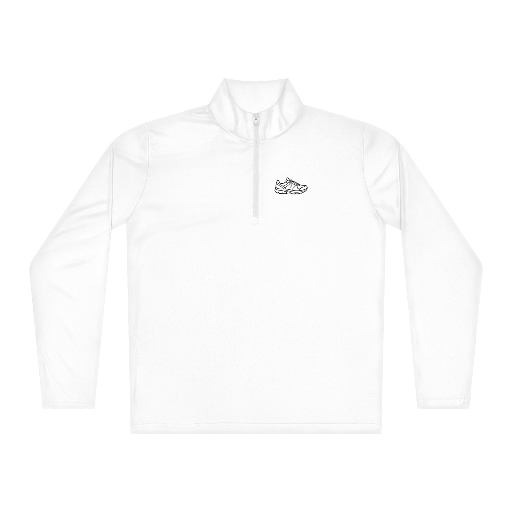 White Running Edition high-breathability quarter-zip pullover for temperature control and endurance | Our Game collection | An Athlete Trains