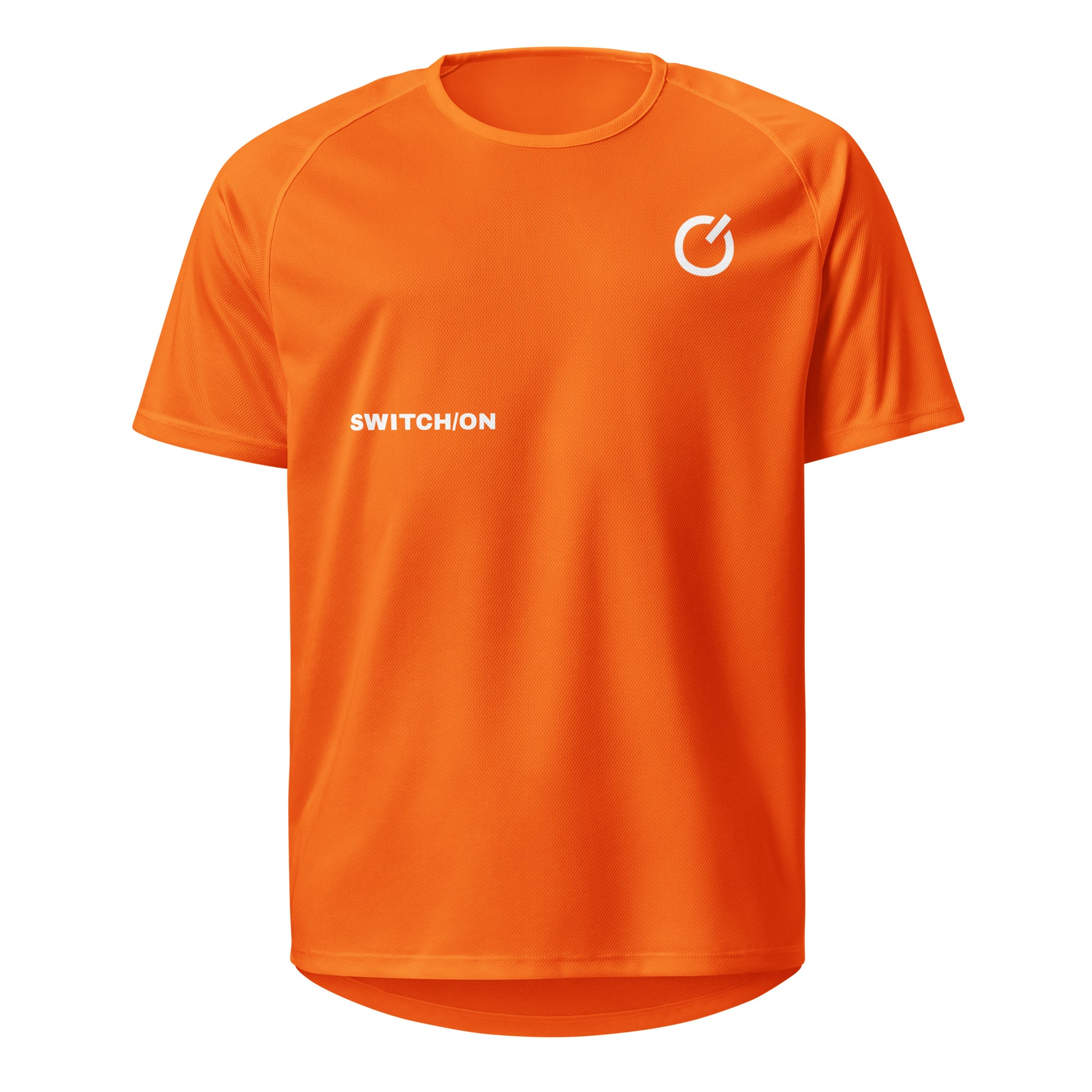 Unisex breathable SWITCH/ON Edition performance apparel mesh jersey in orange | SWITCH/ON | An Athlete Trains