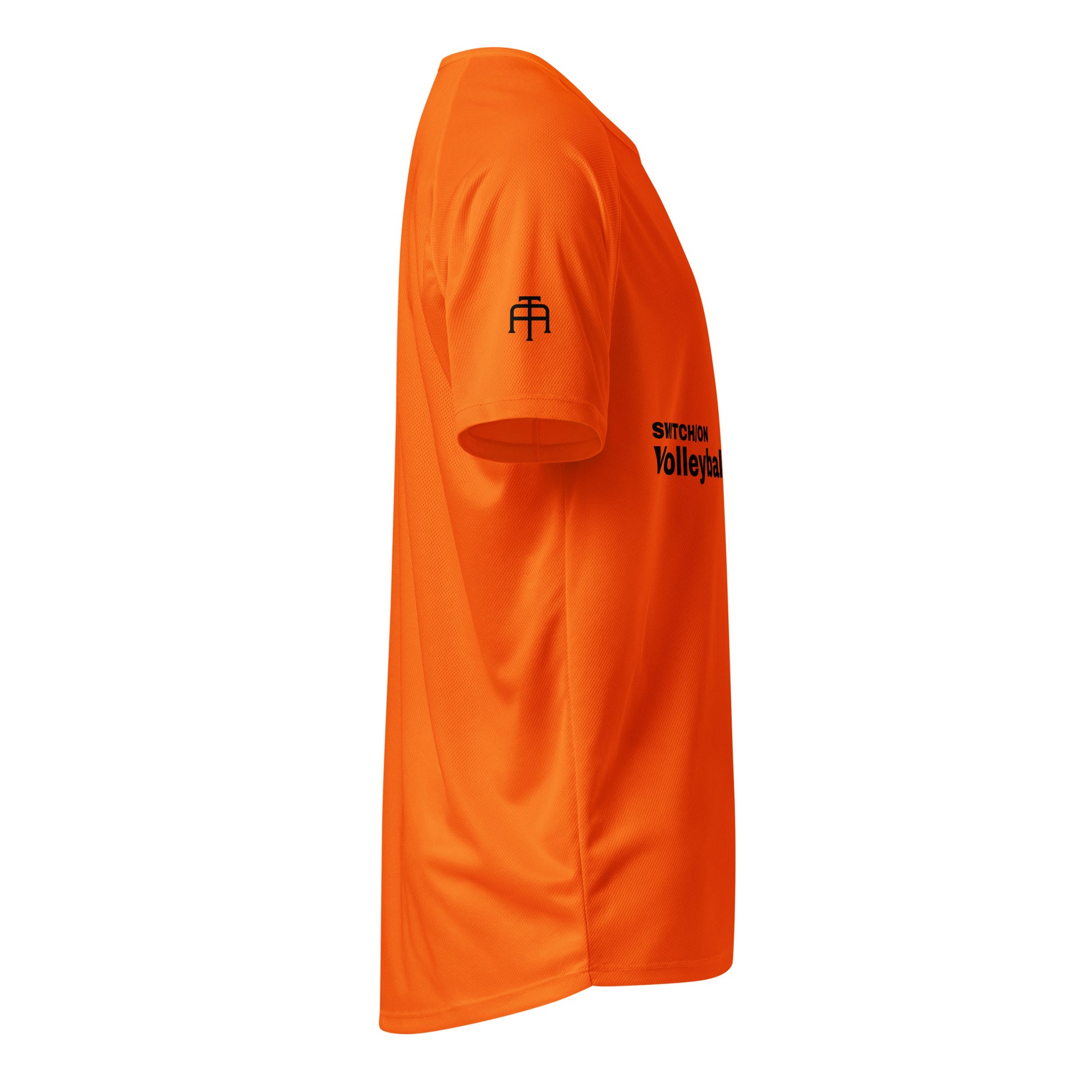 Unisex breathable Volleyball Edition performance apparel mesh jersey in orange with SWITCH/ON branding | Our Game | Volleyball Edition
