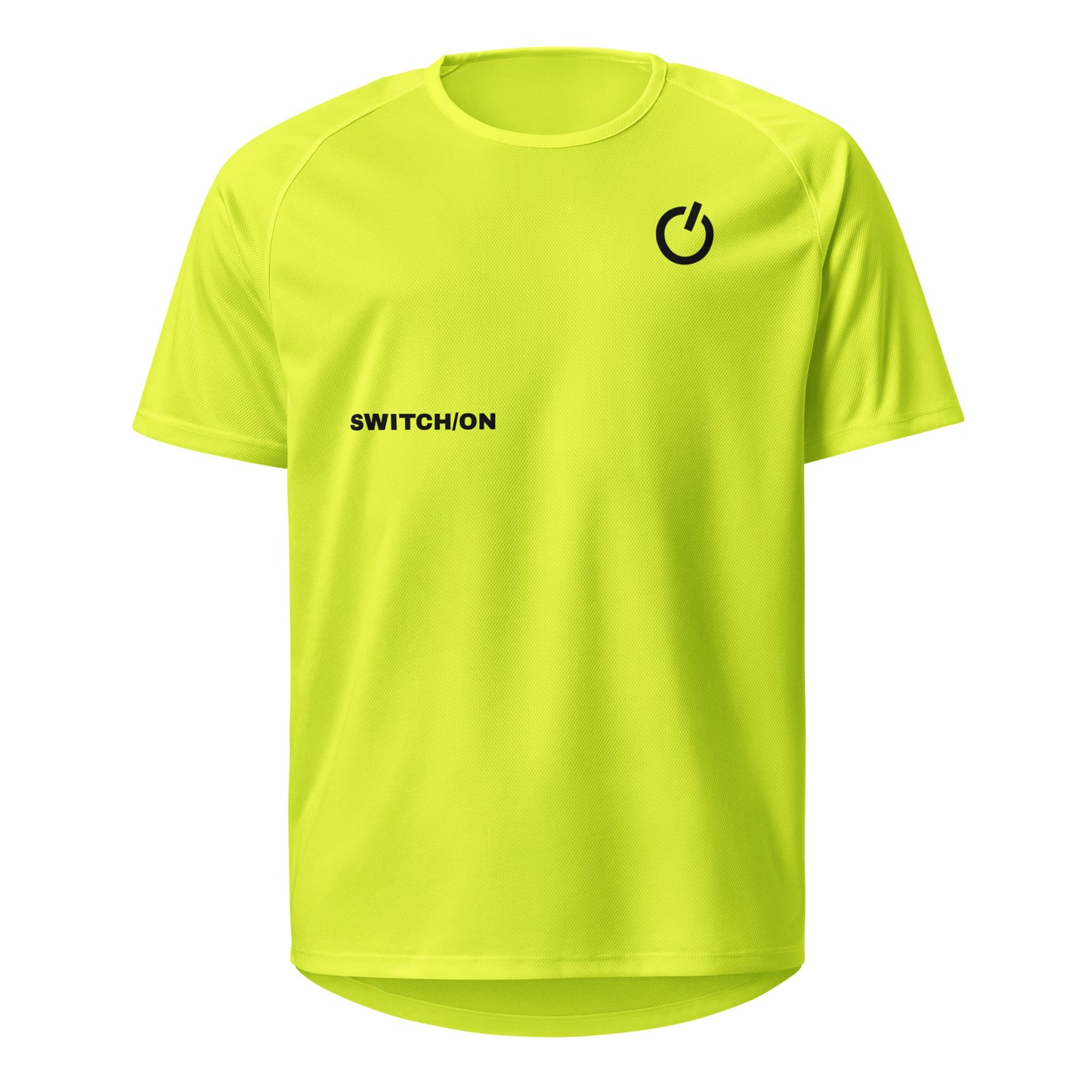 Unisex breathable SWITCH/ON Edition performance apparel mesh jersey in safety yellow | SWITCH/ON | An Athlete Trains