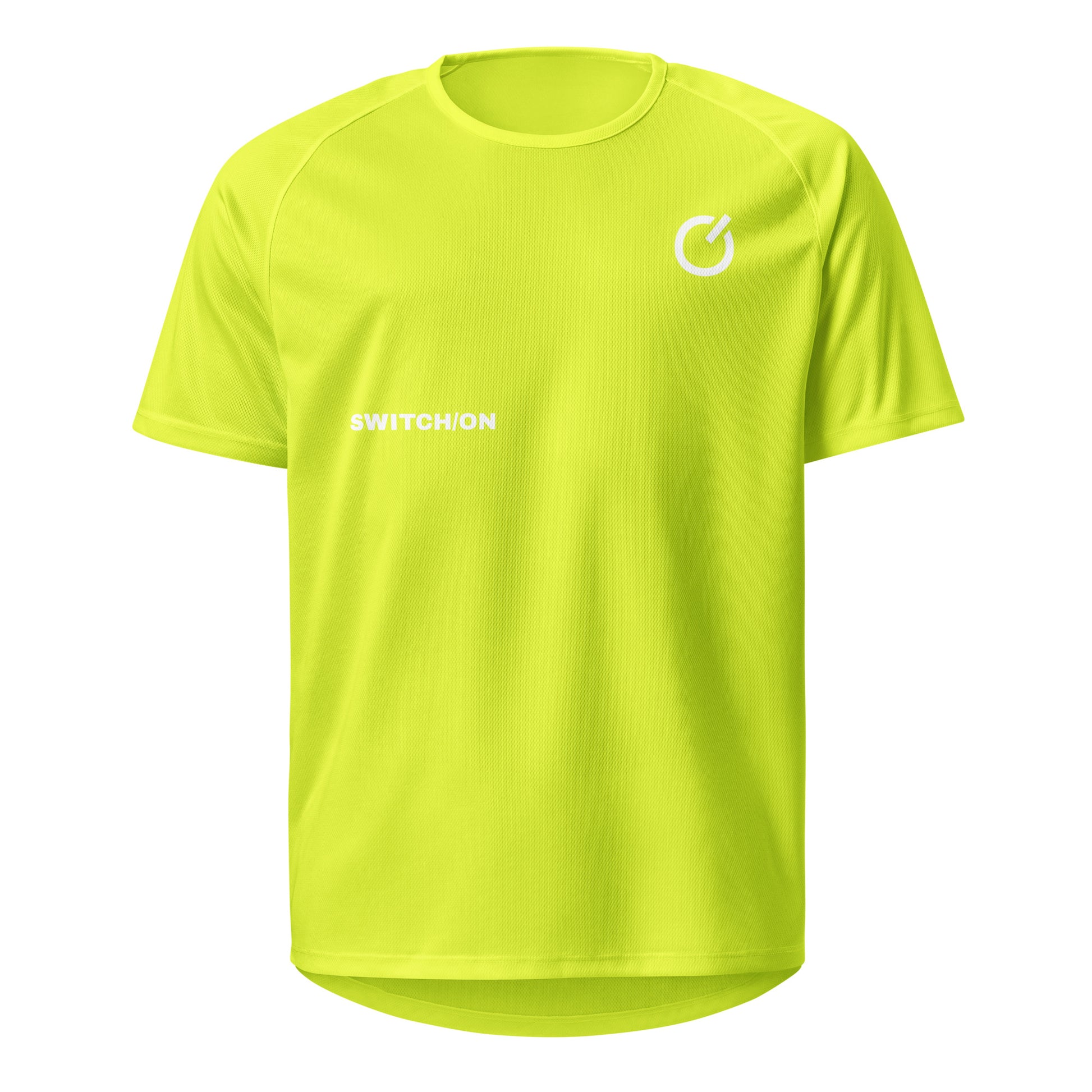 Unisex breathable SWITCH/ON Edition performance apparel mesh jersey in safety yellow | SWITCH/ON | An Athlete Trains