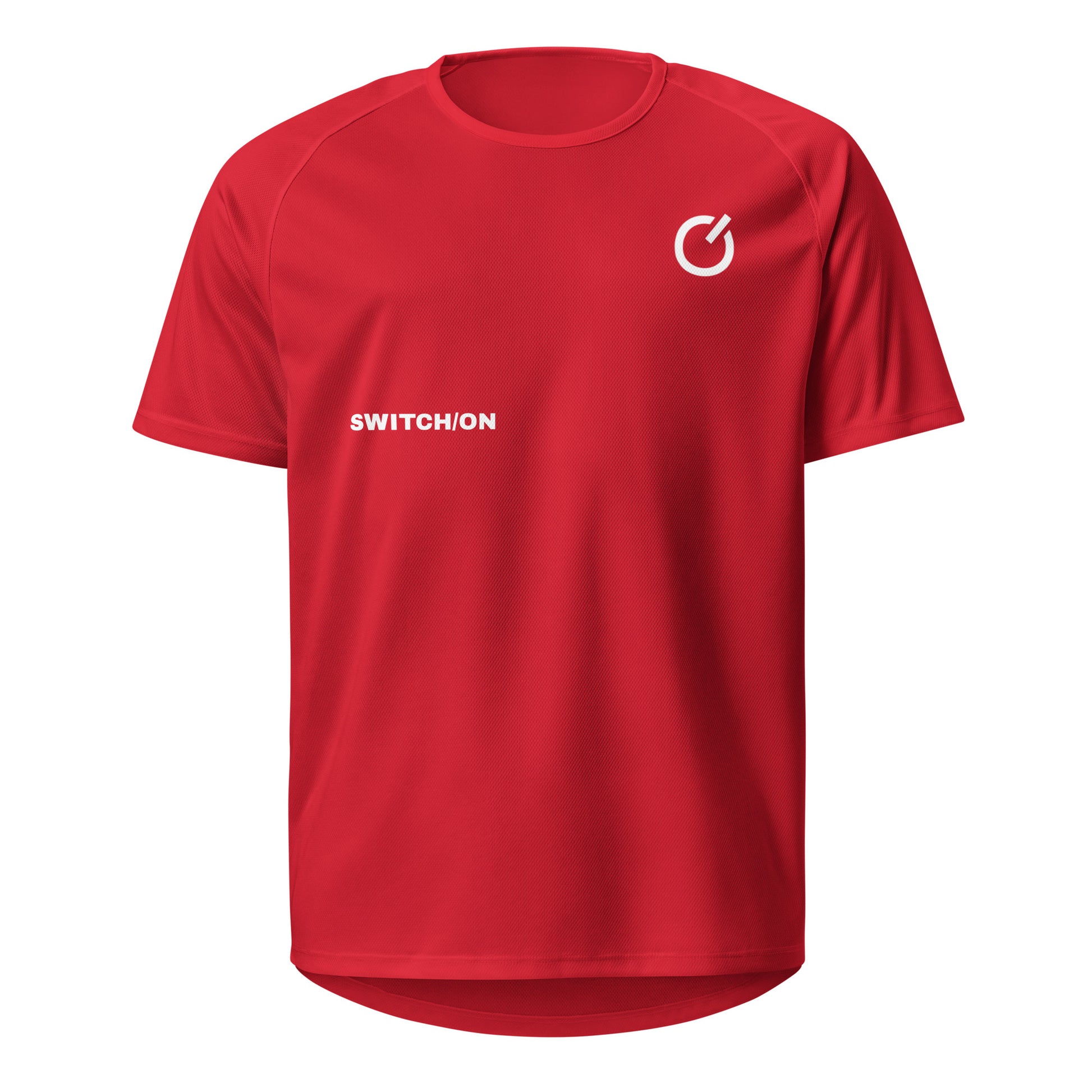 Unisex breathable SWITCH/ON Edition performance apparel mesh jersey in red | SWITCH/ON | An Athlete Trains