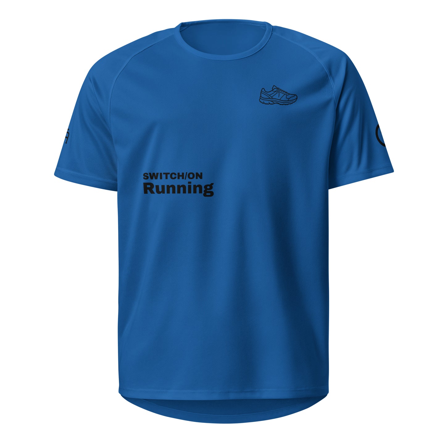 Unisex breathable Running Edition performance apparel mesh jersey in Royal blue with SWITCH/ON branding | Our Game | Running Edition