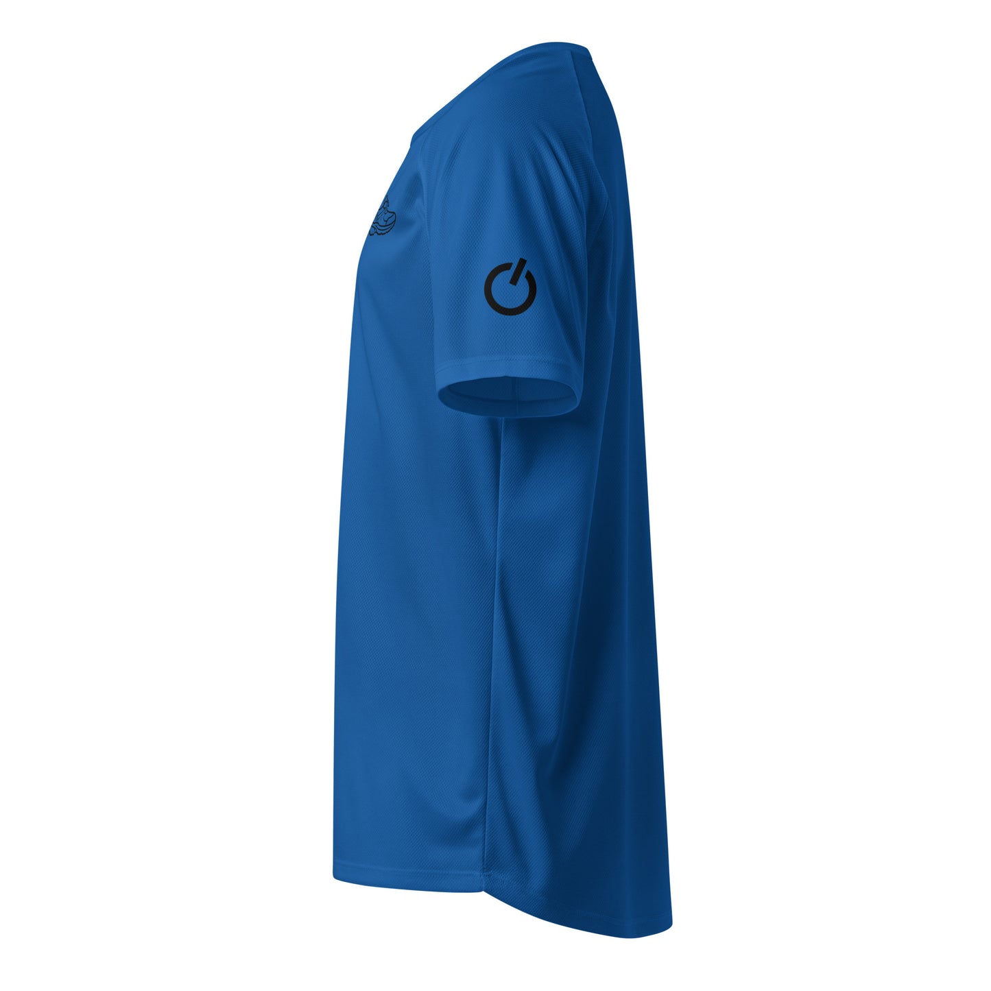 Unisex breathable Running Edition performance apparel mesh jersey in Royal blue with SWITCH/ON branding | Our Game | Running Edition