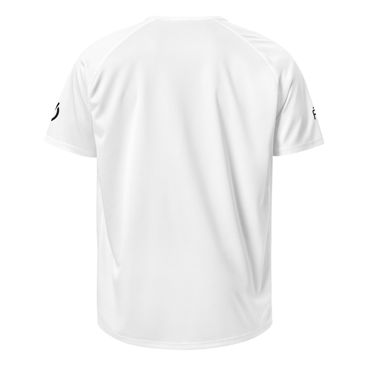 Unisex breathable Running Edition performance apparel mesh jersey in white with SWITCH/ON branding | Our Game | Running Edition