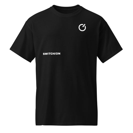 SWITCH/ON, unisex, moisture-wicking, training, activewear, dryblend t-shirt in black with white edition logo - An Athlete Trains