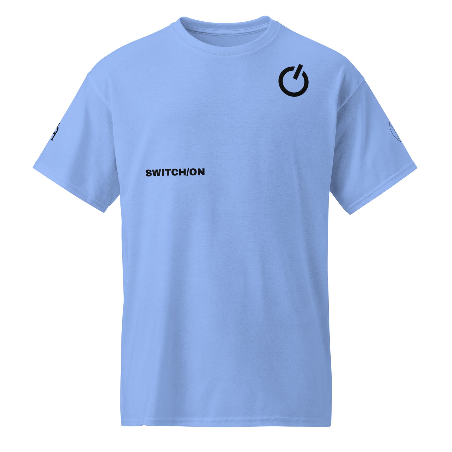 SWITCH/ON, unisex, moisture-wicking, training, activewear, dryblend t-shirt in Carolina blue with black edition tennis logo - An Athlete Trains