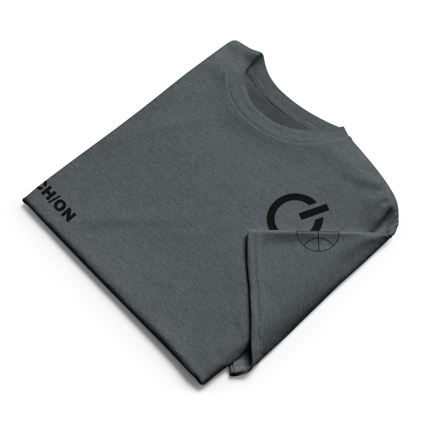 SWITCH/ON, unisex, moisture-wicking, training, activewear, dryblend t-shirt in dark heather gray and black edition basketball logo - An Athlete Trains