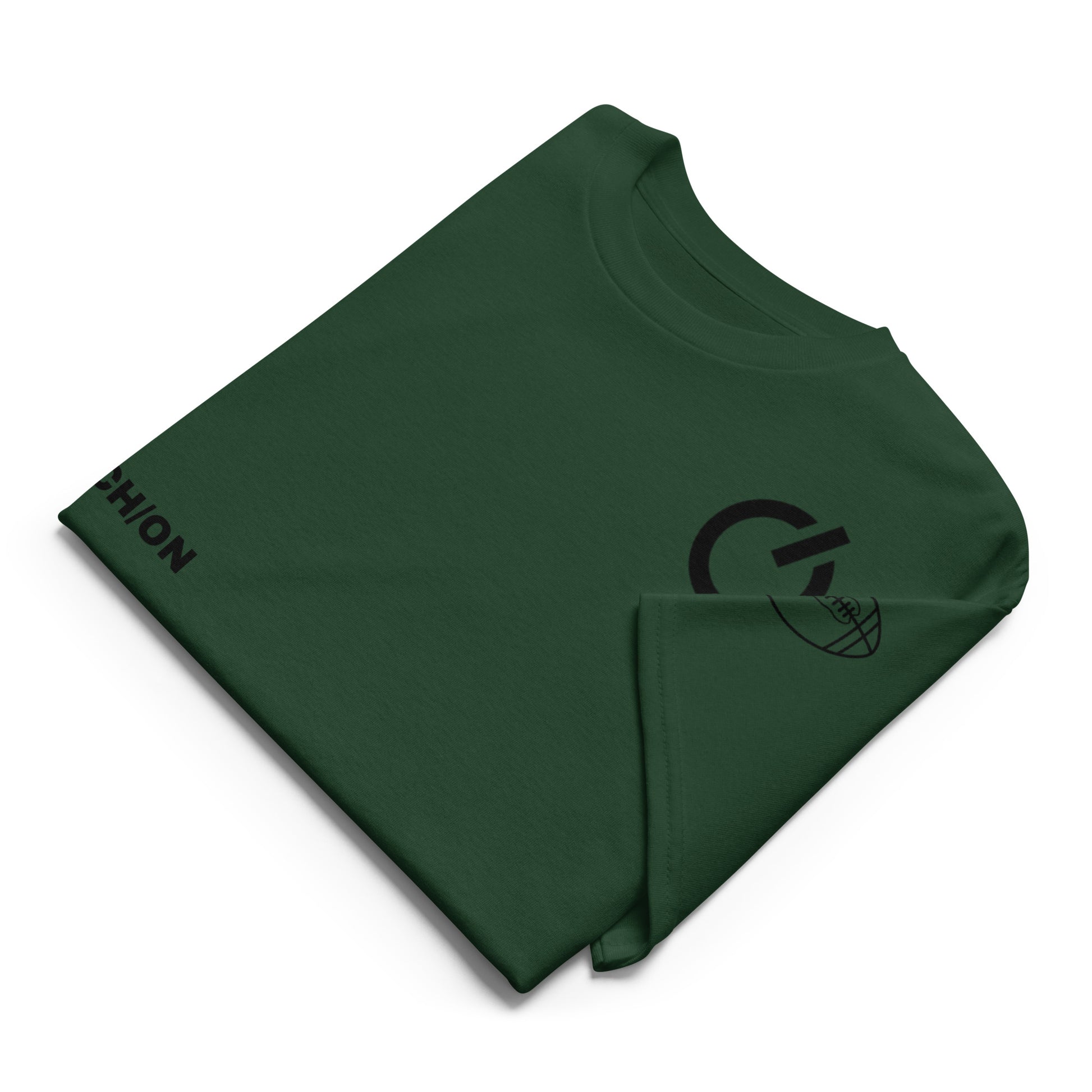 SWITCH/ON, unisex, moisture-wicking, training, activewear, dryblend t-shirt in forest green with black edition football logo - An Athlete Trains