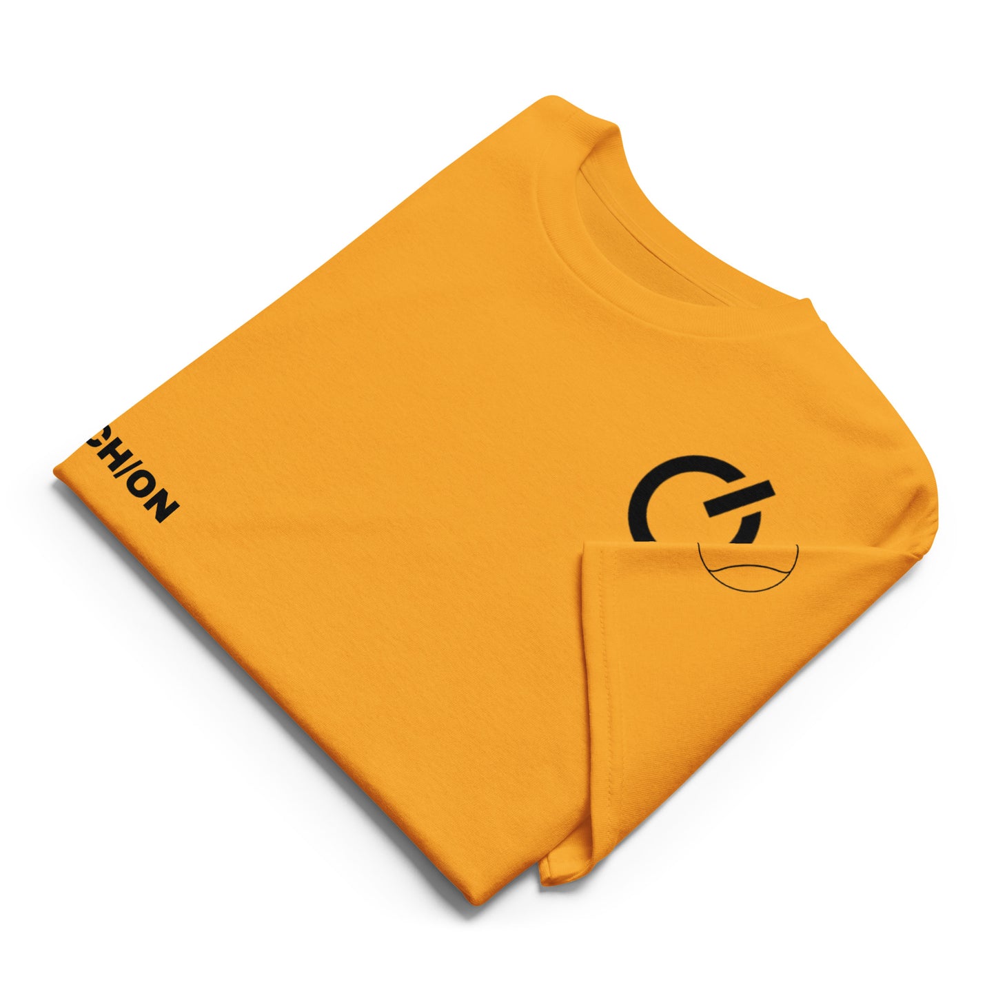 SWITCH/ON, unisex, moisture-wicking, training, activewear, dryblend t-shirt in gold with black edition tennis logo - An Athlete Trains