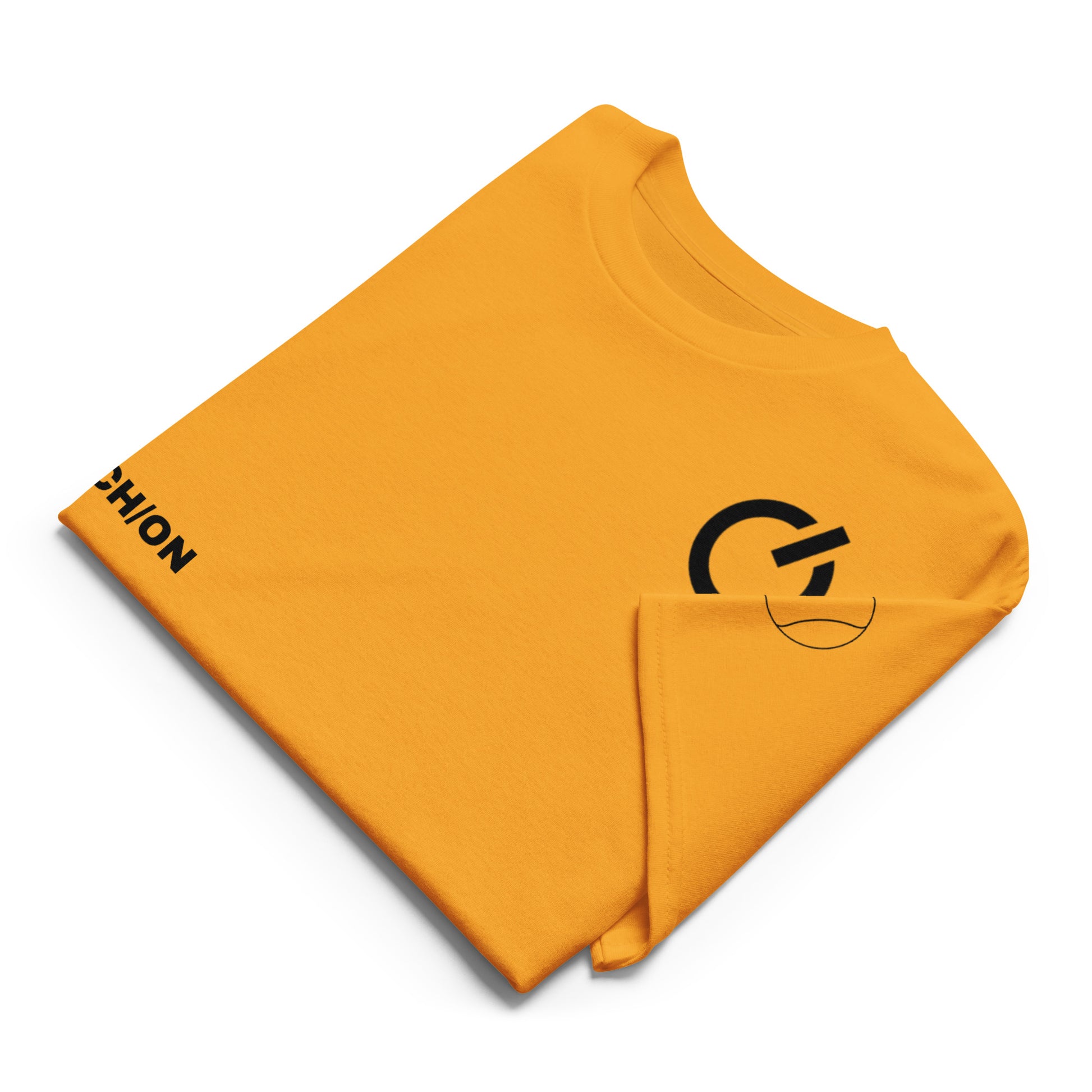 SWITCH/ON, unisex, moisture-wicking, training, activewear, dryblend t-shirt in gold with black edition tennis logo - An Athlete Trains