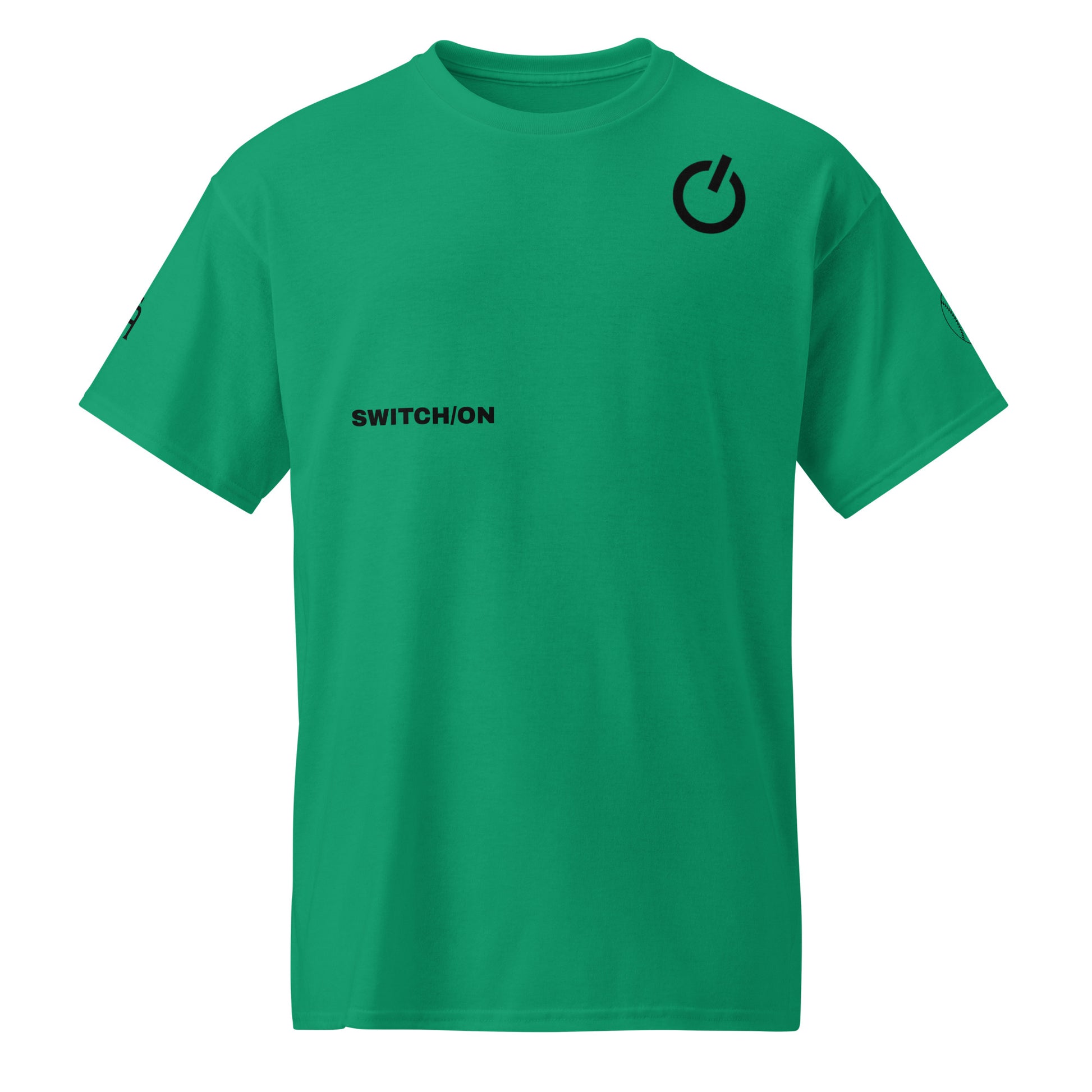 SWITCH/ON, unisex, moisture-wicking, training, activewear, dryblend t-shirt in Kelly green and black edition baseball logo - An Athlete Trains