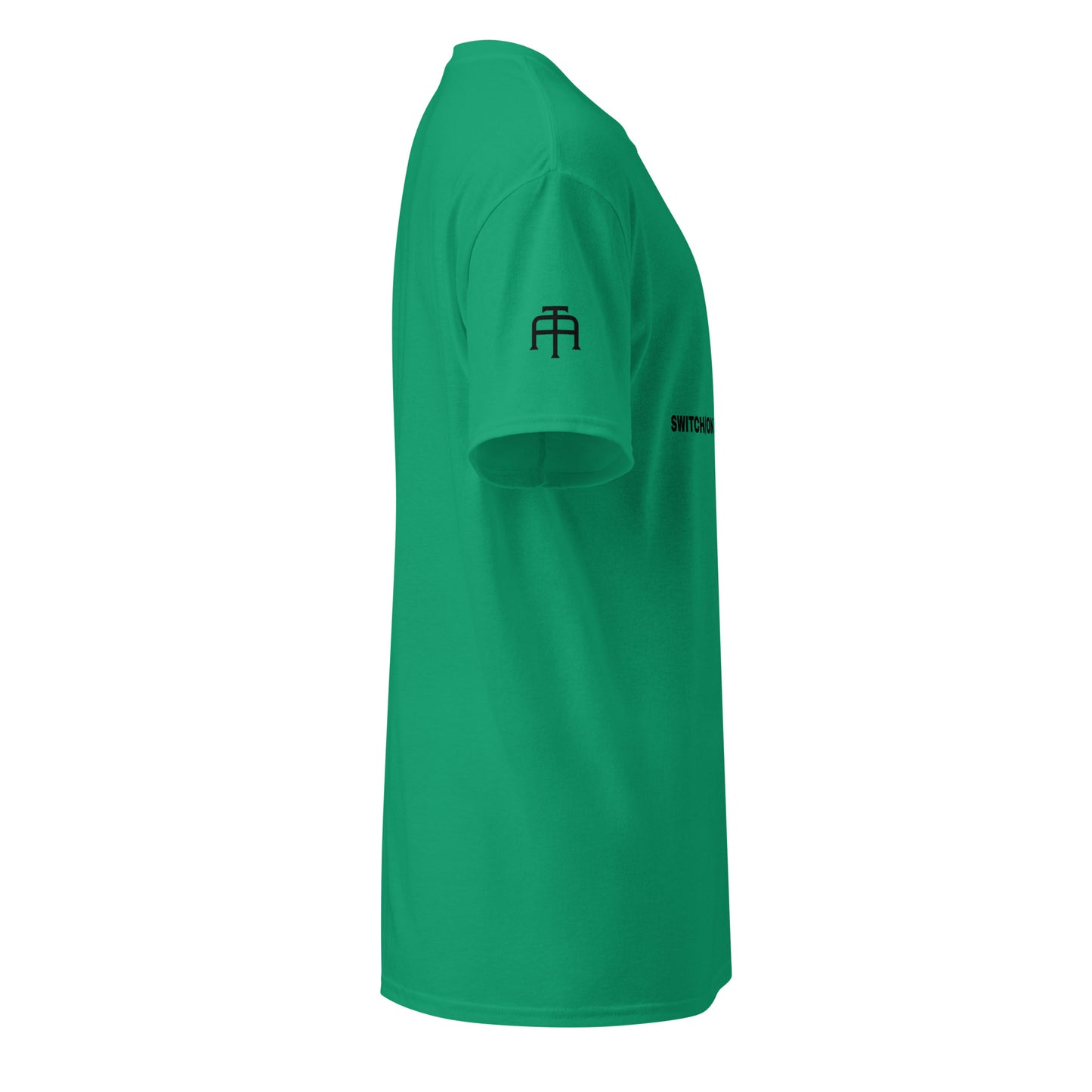 SWITCH/ON, unisex, moisture-wicking, training, activewear, dryblend t-shirt in Kelly green and black edition basketball logo - An Athlete Trains