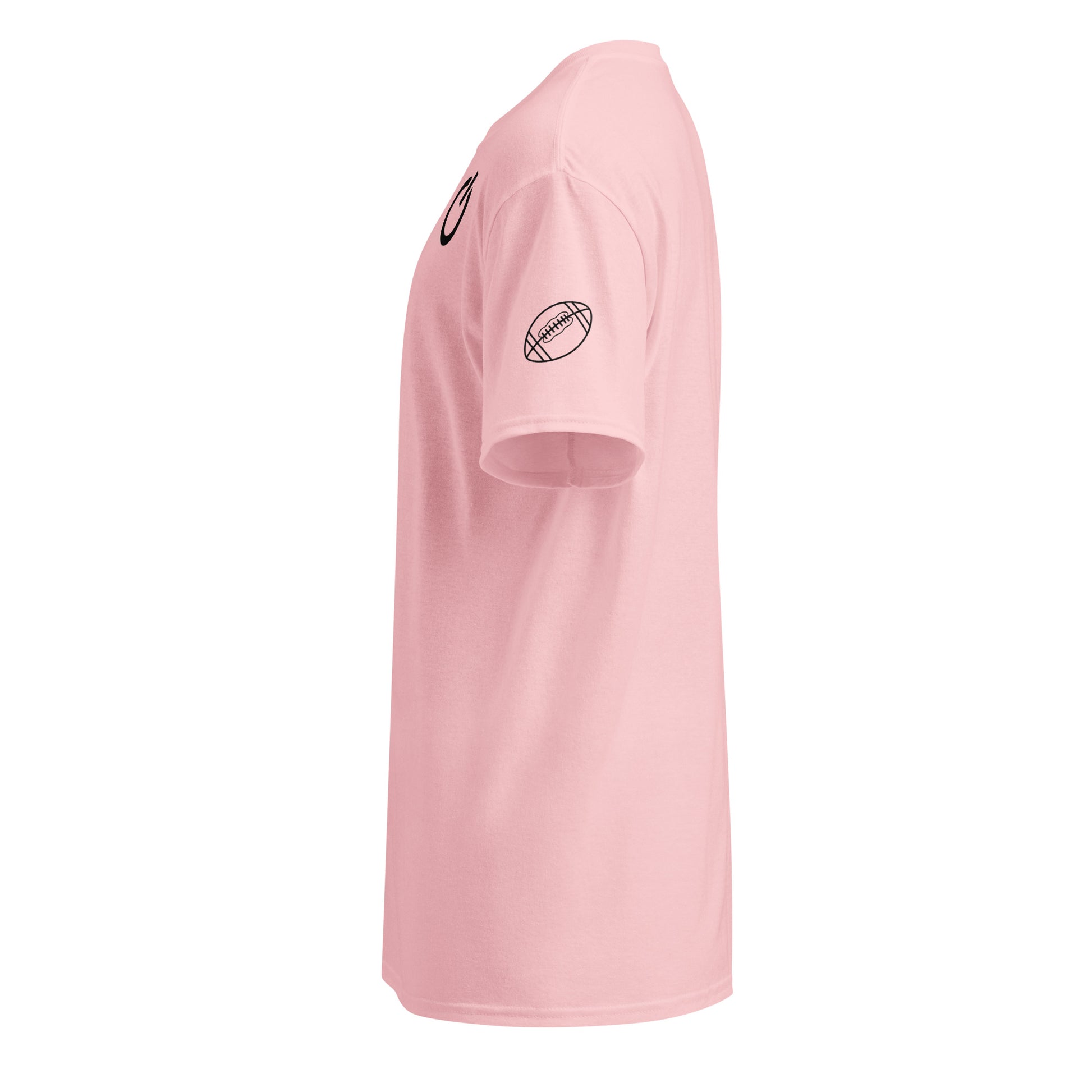 SWITCH/ON, unisex, moisture-wicking, training, activewear, dryblend t-shirt in pink with black edition football logo - An Athlete Trains
