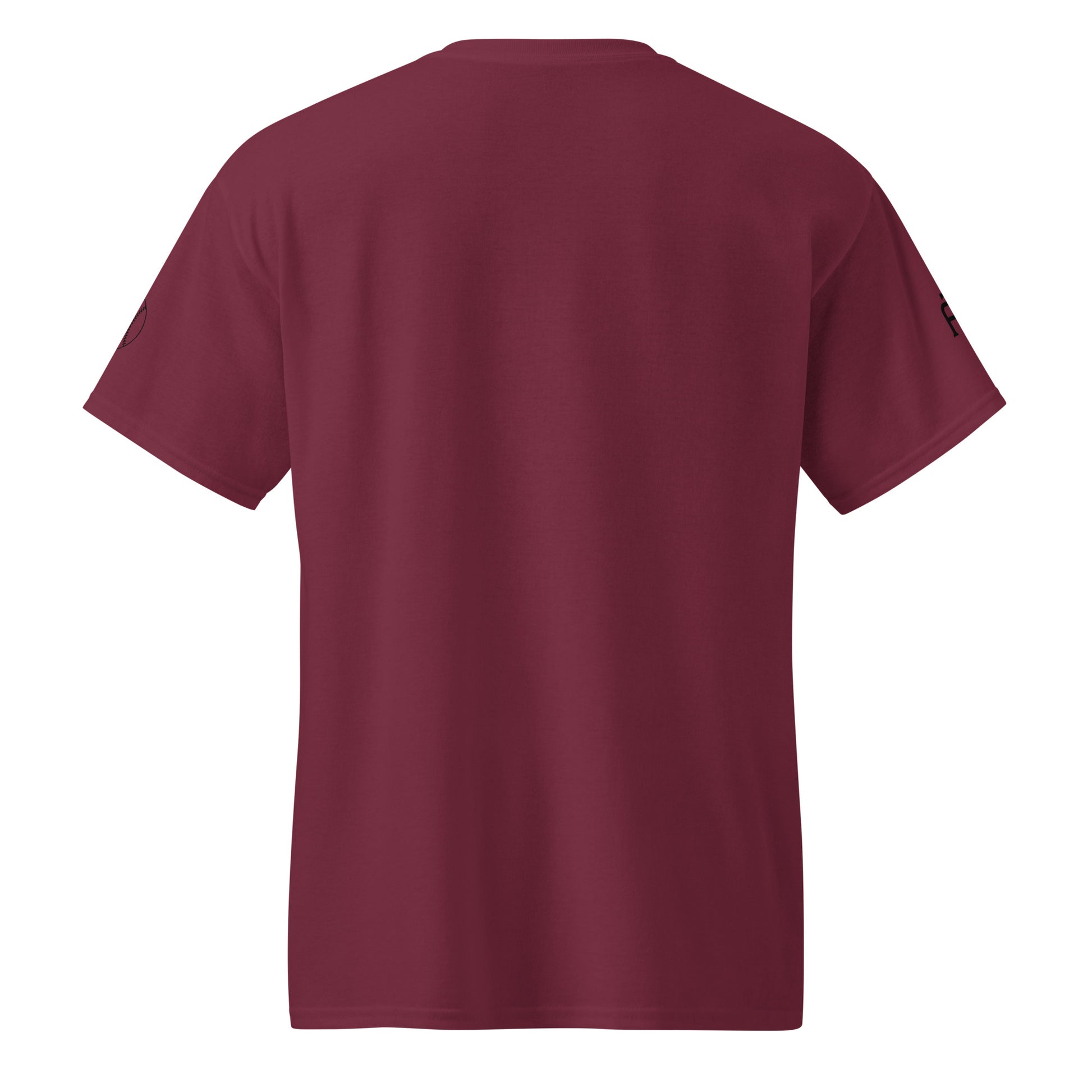 SWITCH/ON, unisex, moisture-wicking, training, activewear, dryblend t-shirt in maroon and black edition baseball logo - An Athlete Trains