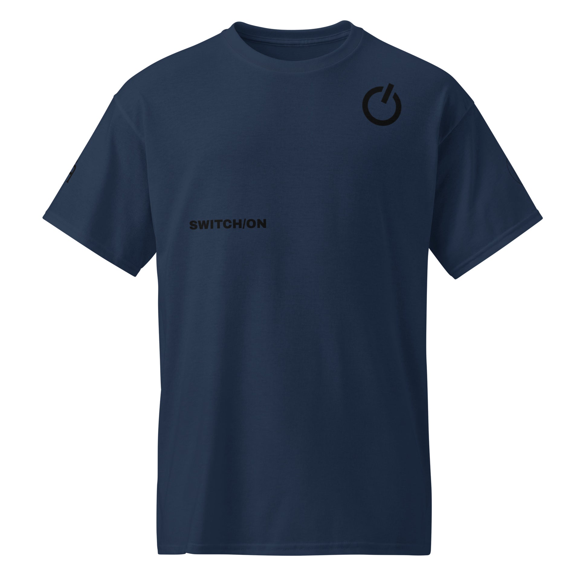 SWITCH/ON, unisex, moisture-wicking, training, activewear, dryblend t-shirt in navy with black edition tennis logo - An Athlete Trains