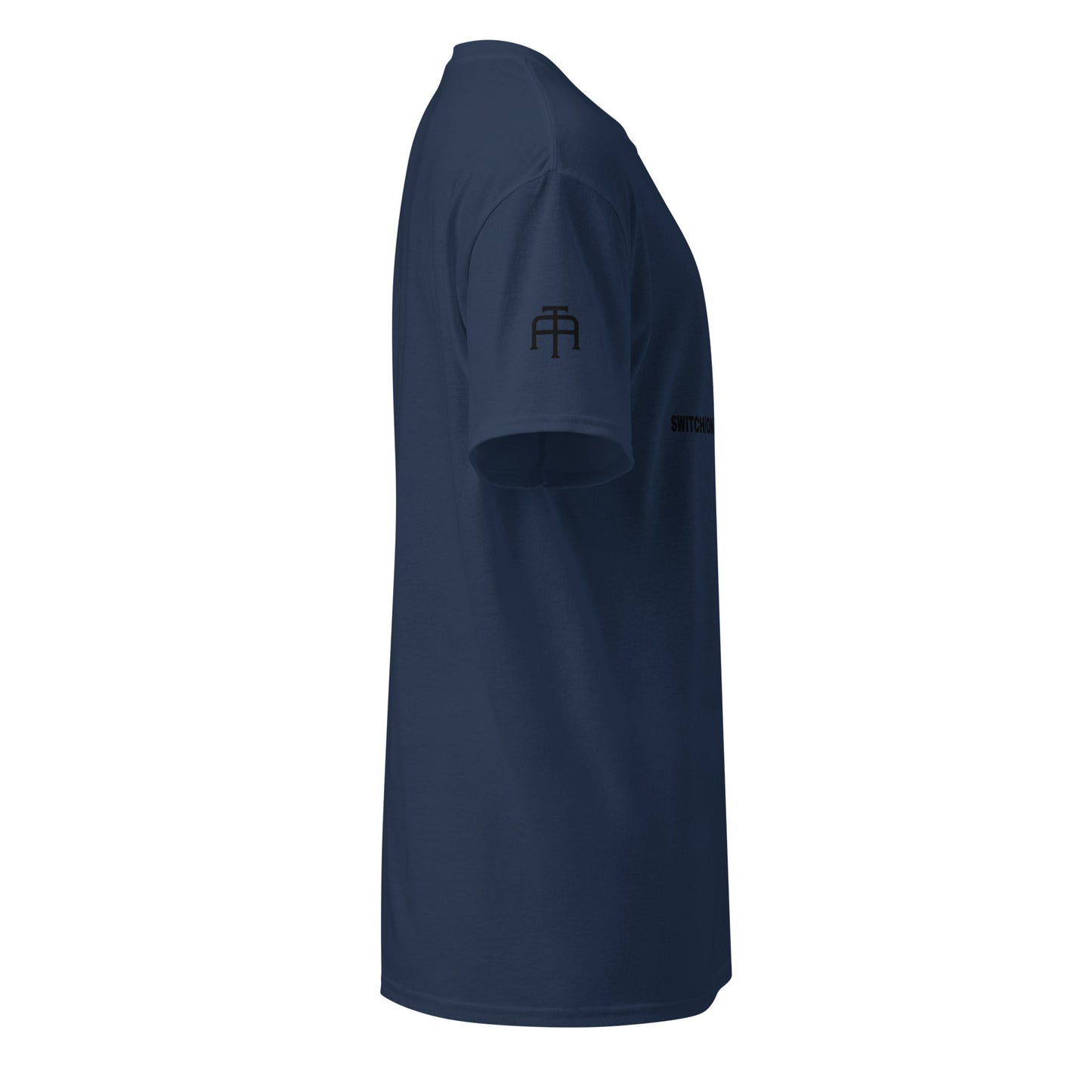 SWITCH/ON, unisex, moisture-wicking, training, activewear, dryblend t-shirt in navy with black edition tennis logo - An Athlete Trains