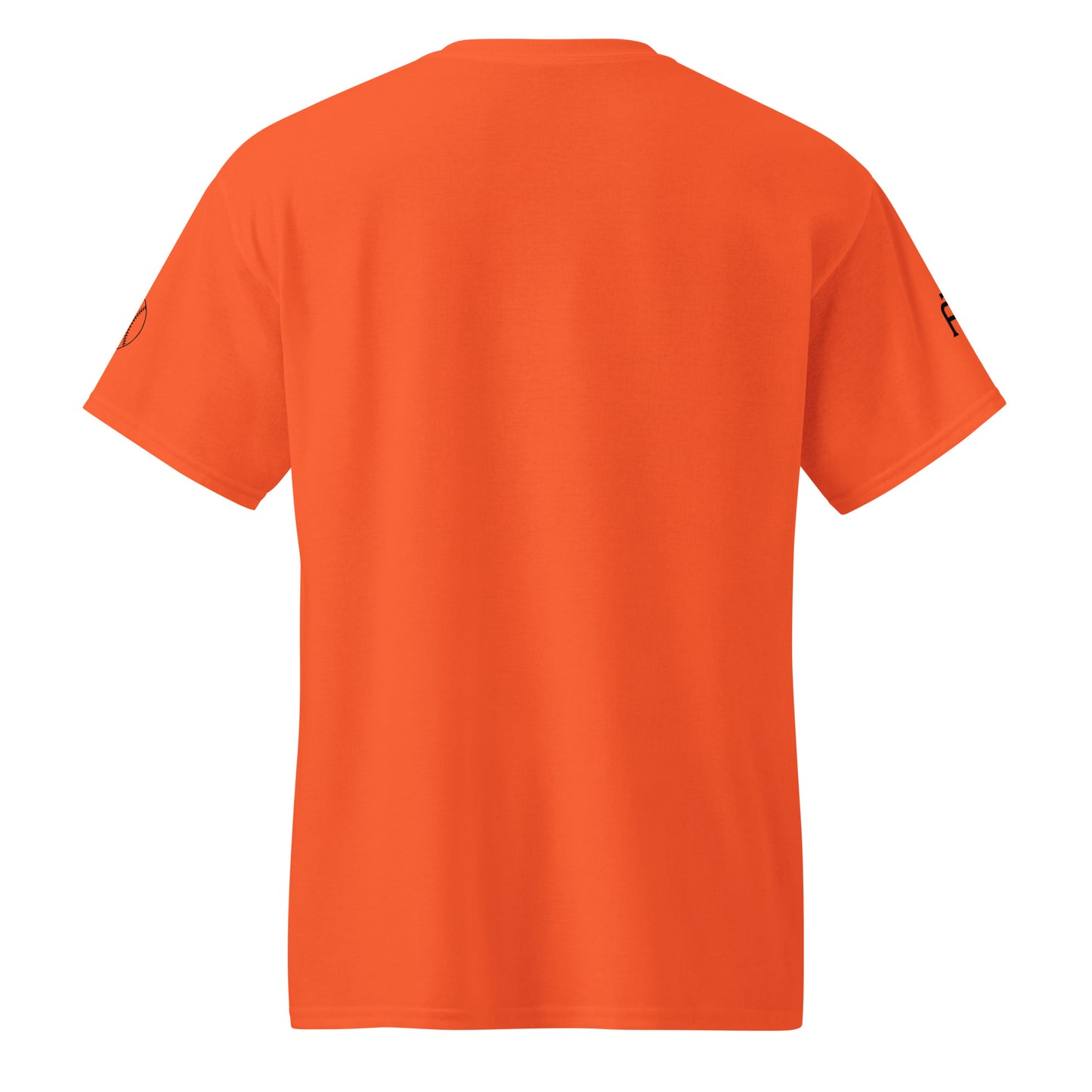SWITCH/ON, unisex, moisture-wicking, training, activewear, dryblend t-shirt in orange and black edition baseball logo - An Athlete Trains