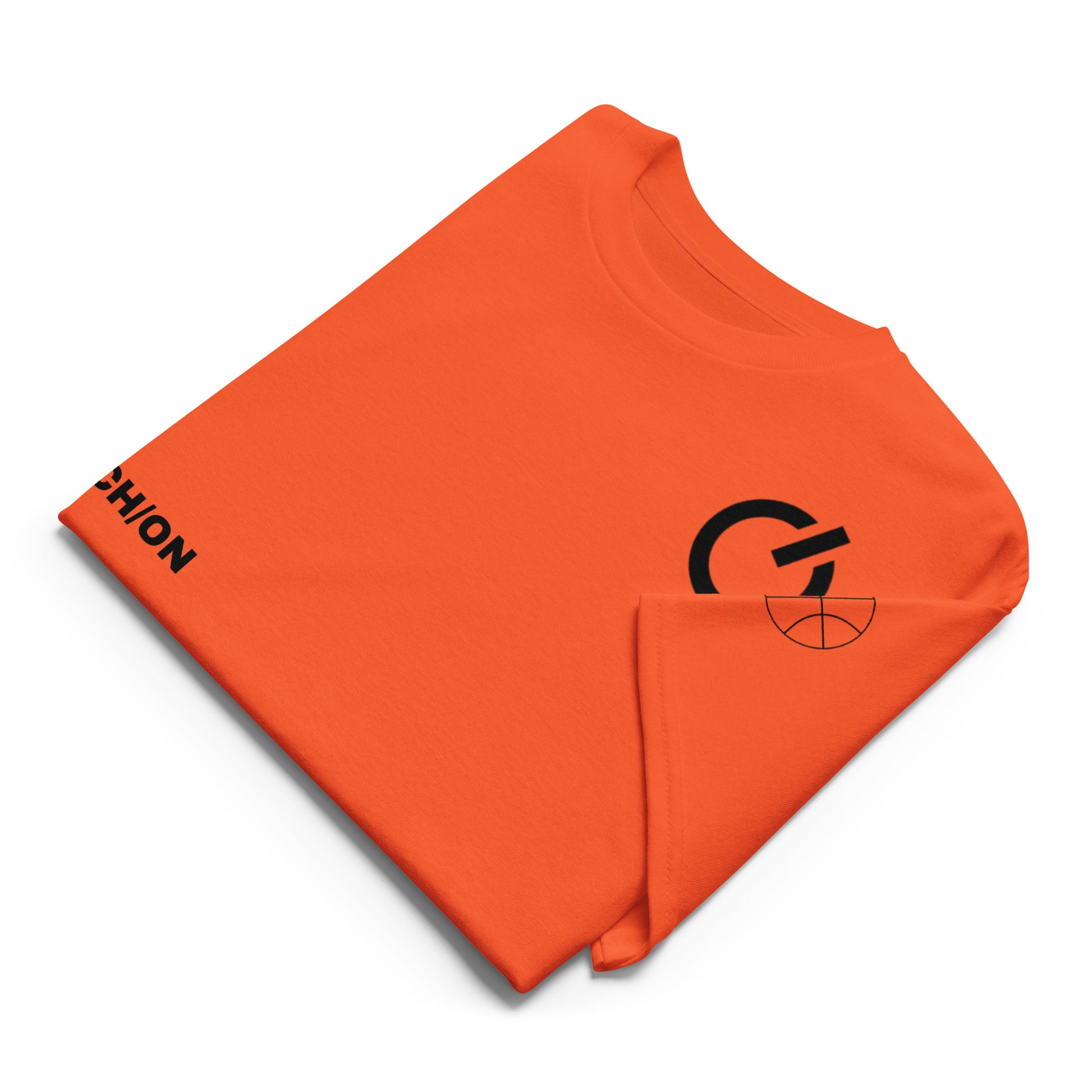 SWITCH/ON, unisex, moisture-wicking, training, activewear, dryblend t-shirt in orange and black edition basketball logo - An Athlete Trains
