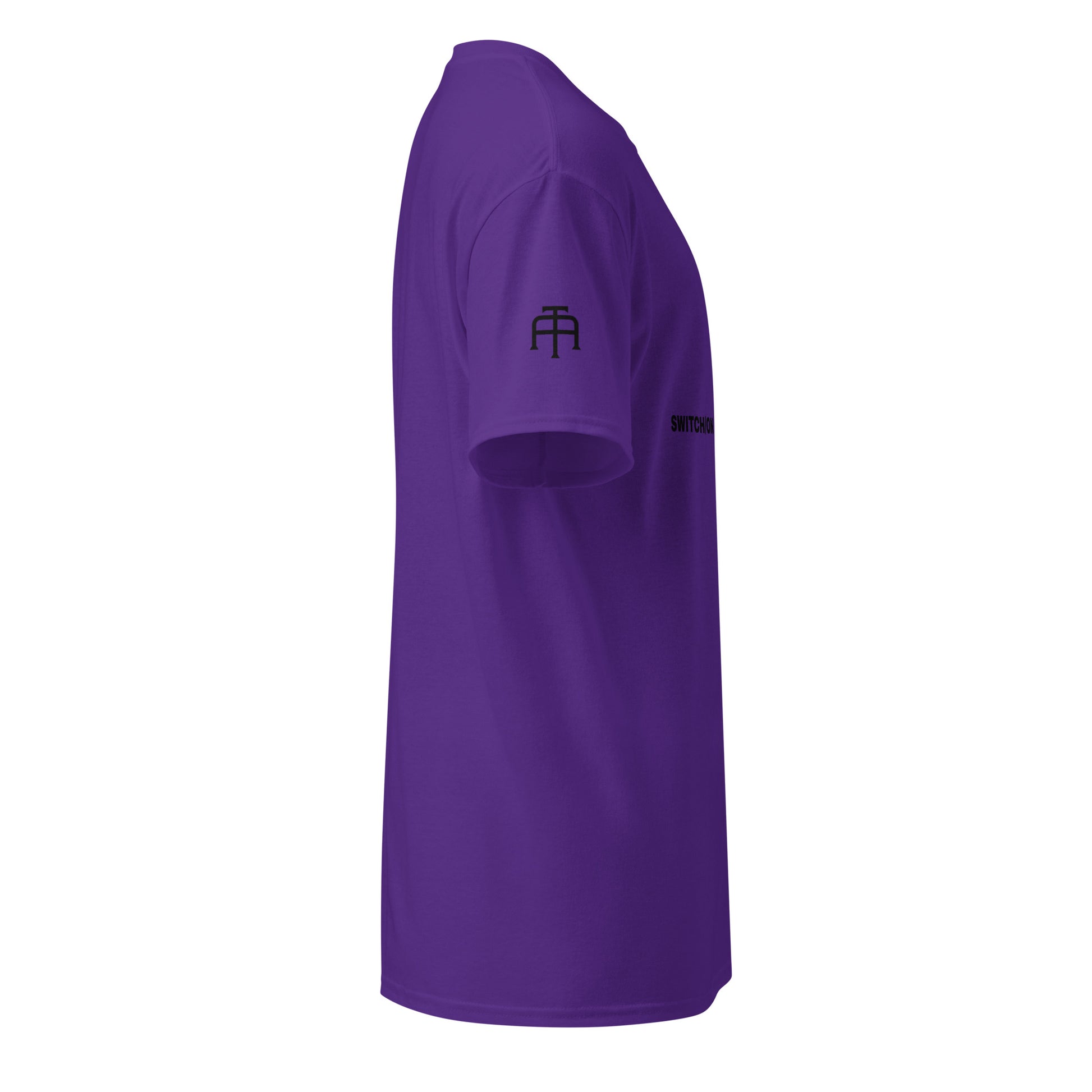 SWITCH/ON, unisex, moisture-wicking, training, activewear, dryblend t-shirt in purple and black edition basketball logo - An Athlete Trains
