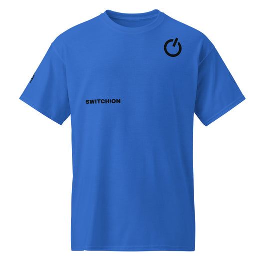 SWITCH/ON, unisex, moisture-wicking, training, activewear, dryblend t-shirt in royal blue with black edition tennis logo - An Athlete Trains