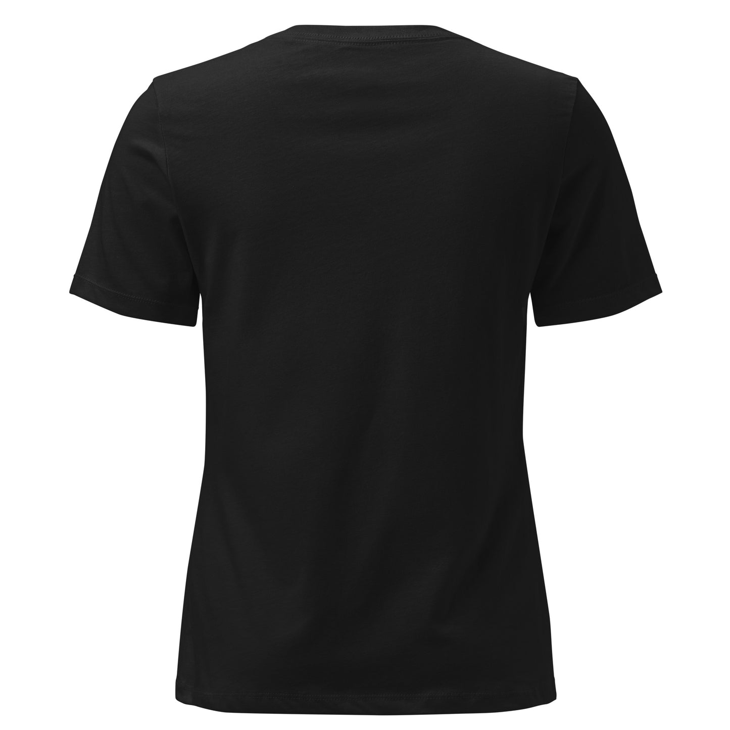 Women's Soft Relaxed 100% cotton pre-shrunk t-shirt in black with gray switch\off embroidery - An Athlete Trains