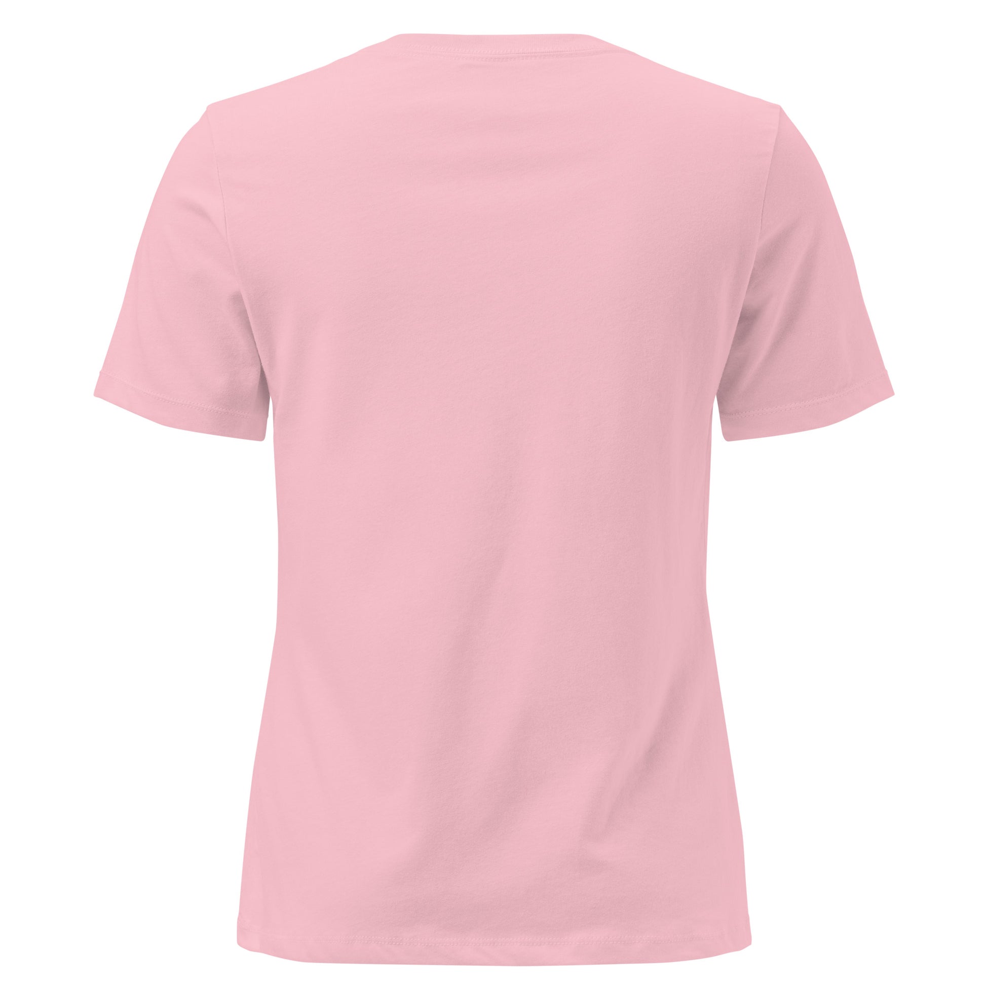 Women's Soft Relaxed 100% cotton pre-shrunk t-shirt in pink with white switch\off embroidery - An Athlete Trains