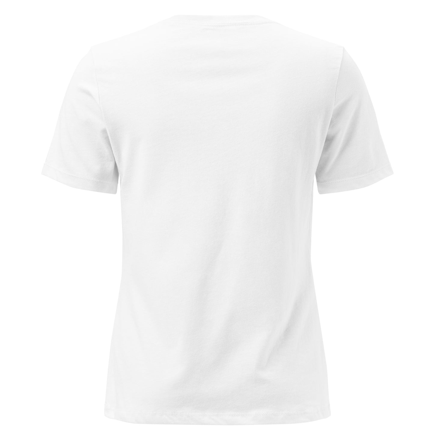 Women's Soft Relaxed 100% cotton pre-shrunk t-shirt in white with black switch\off embroidery - An Athlete Trains
